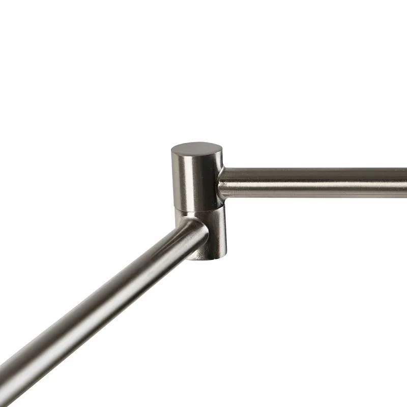 Lampada da terra moderna LED orientabile acciaio con regolatore - KAZAM