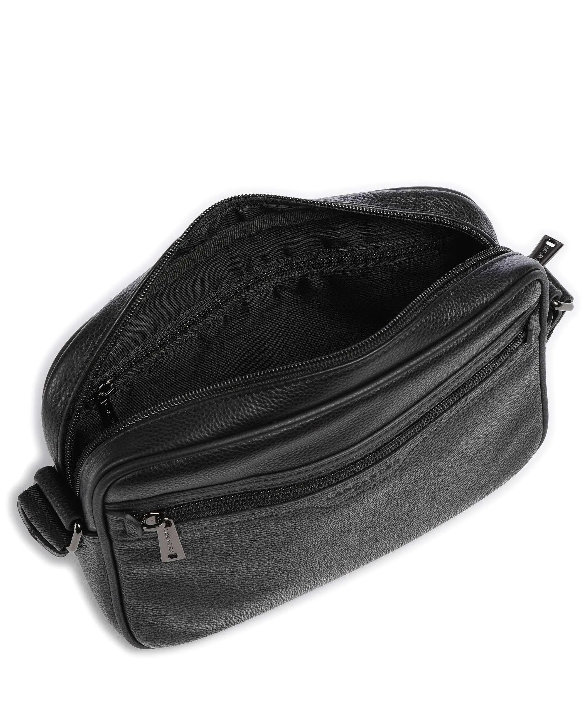  Lancaster Milano Gentlemen Borsa a tracolla pelle di vacchetta grana nero  