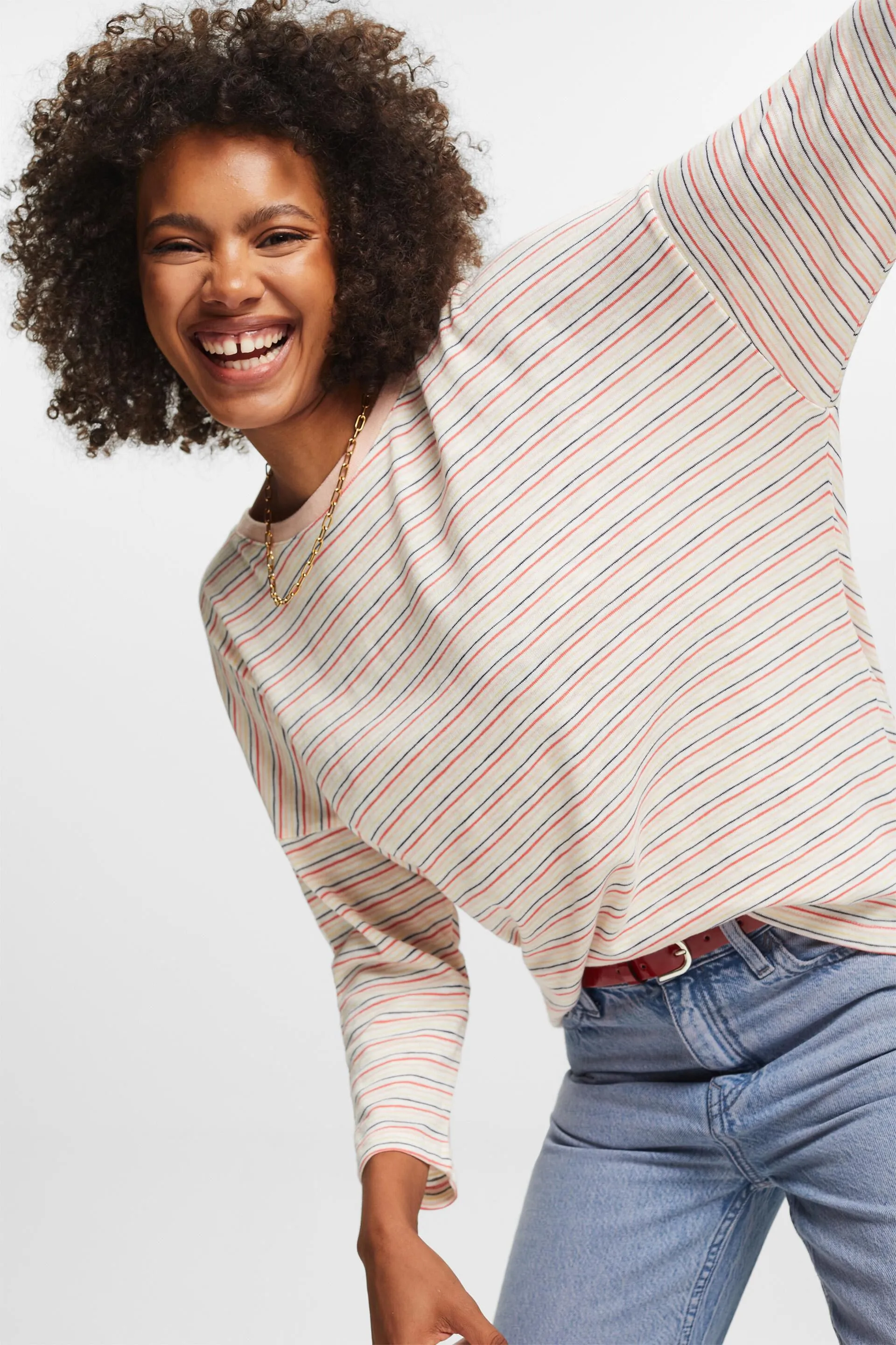 Maglia a maniche lunghe con motivo a righe