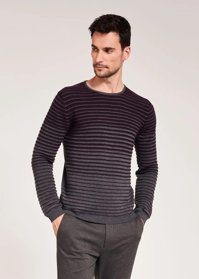 Maglia a righe bicolor
