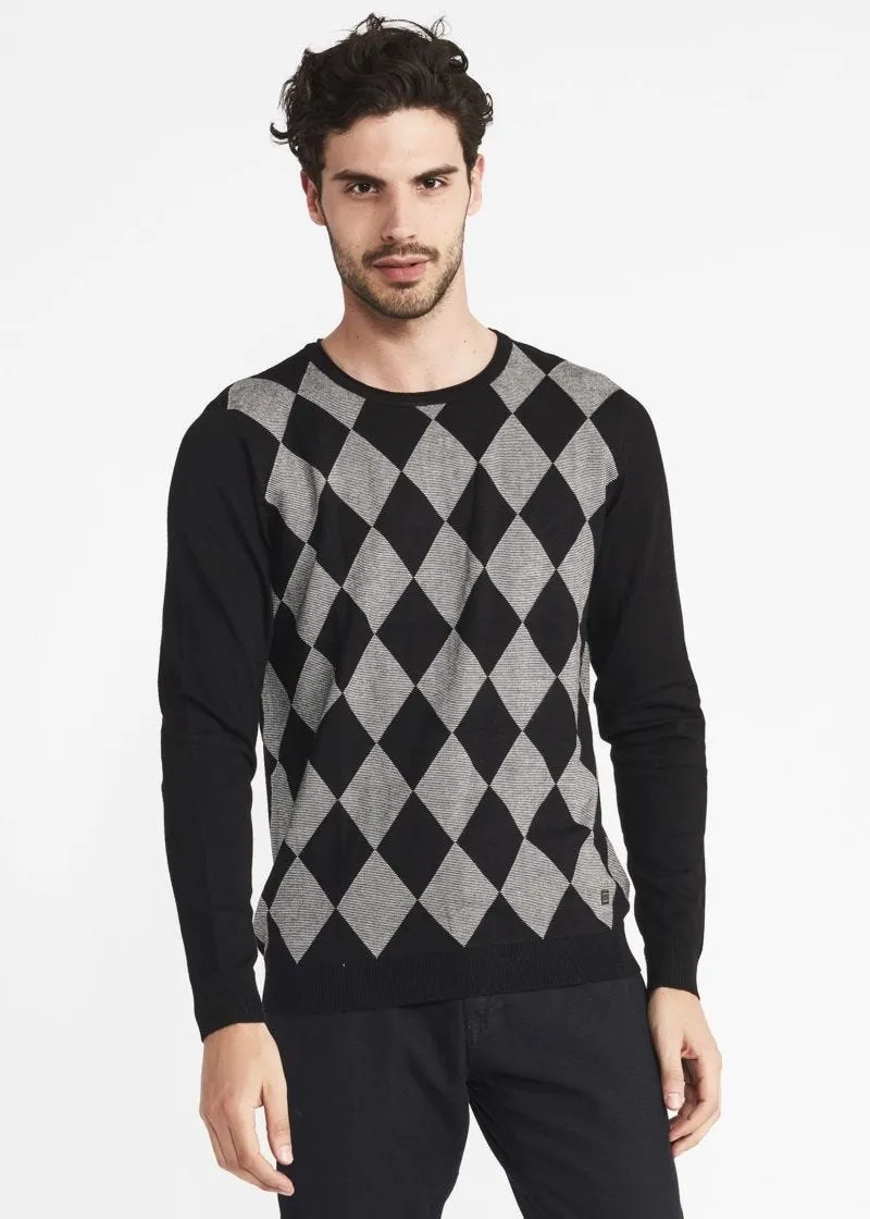 Maglia girocollo a rombi