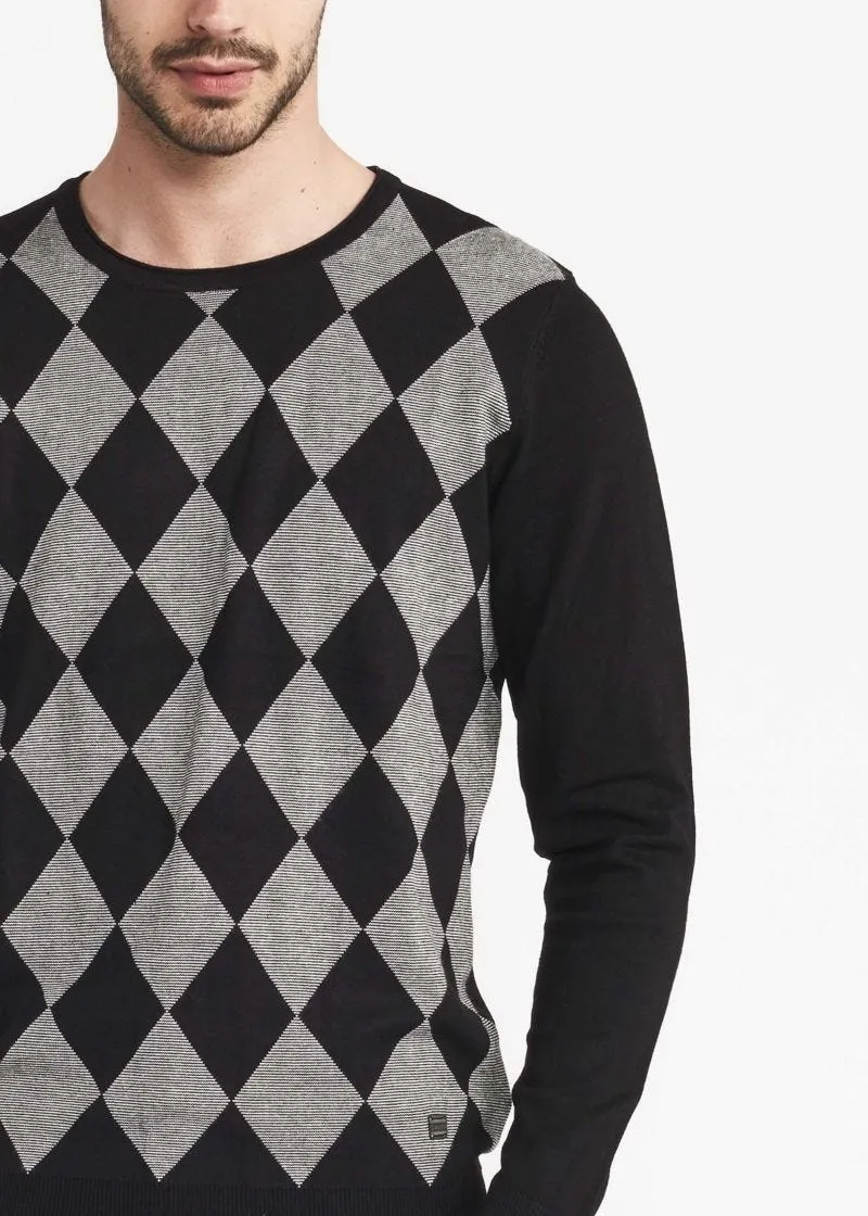 Maglia girocollo a rombi