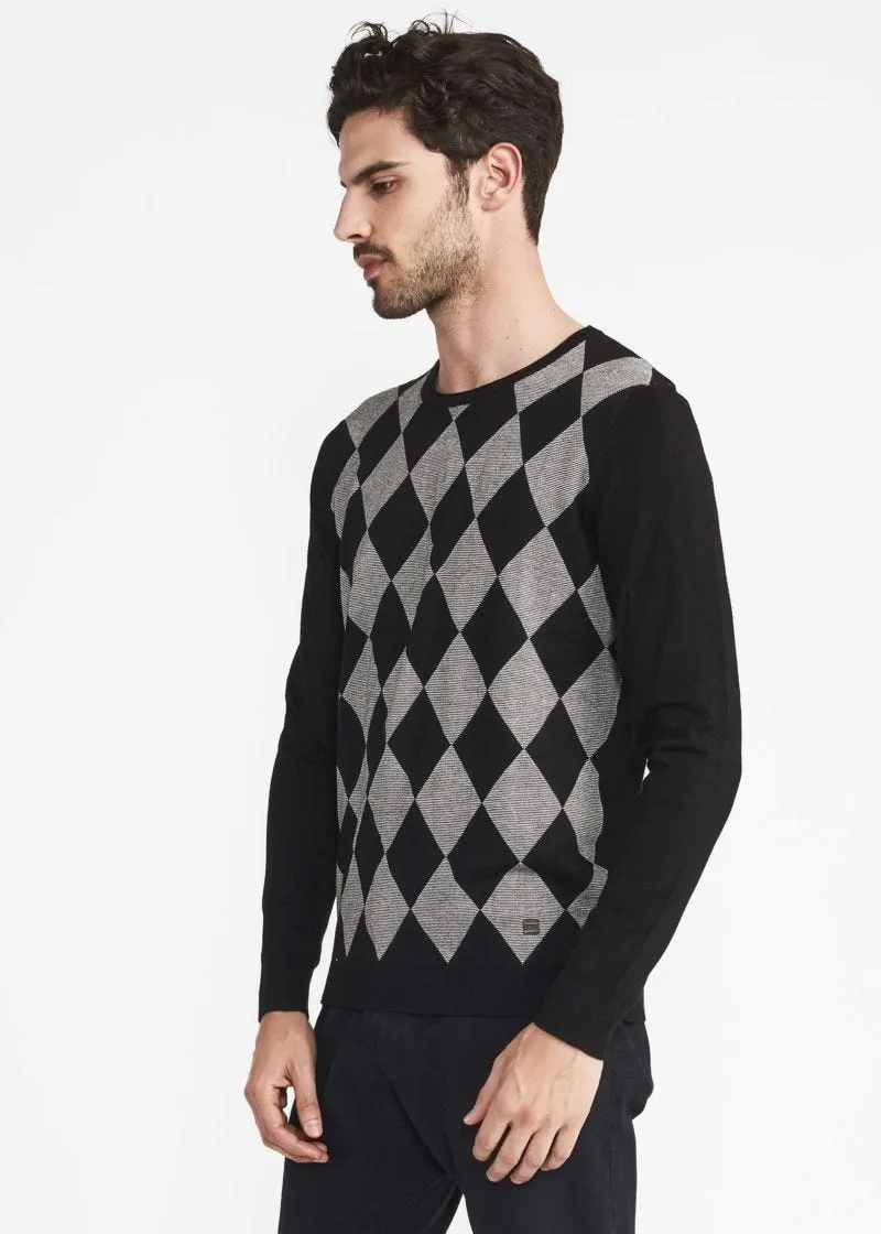 Maglia girocollo a rombi