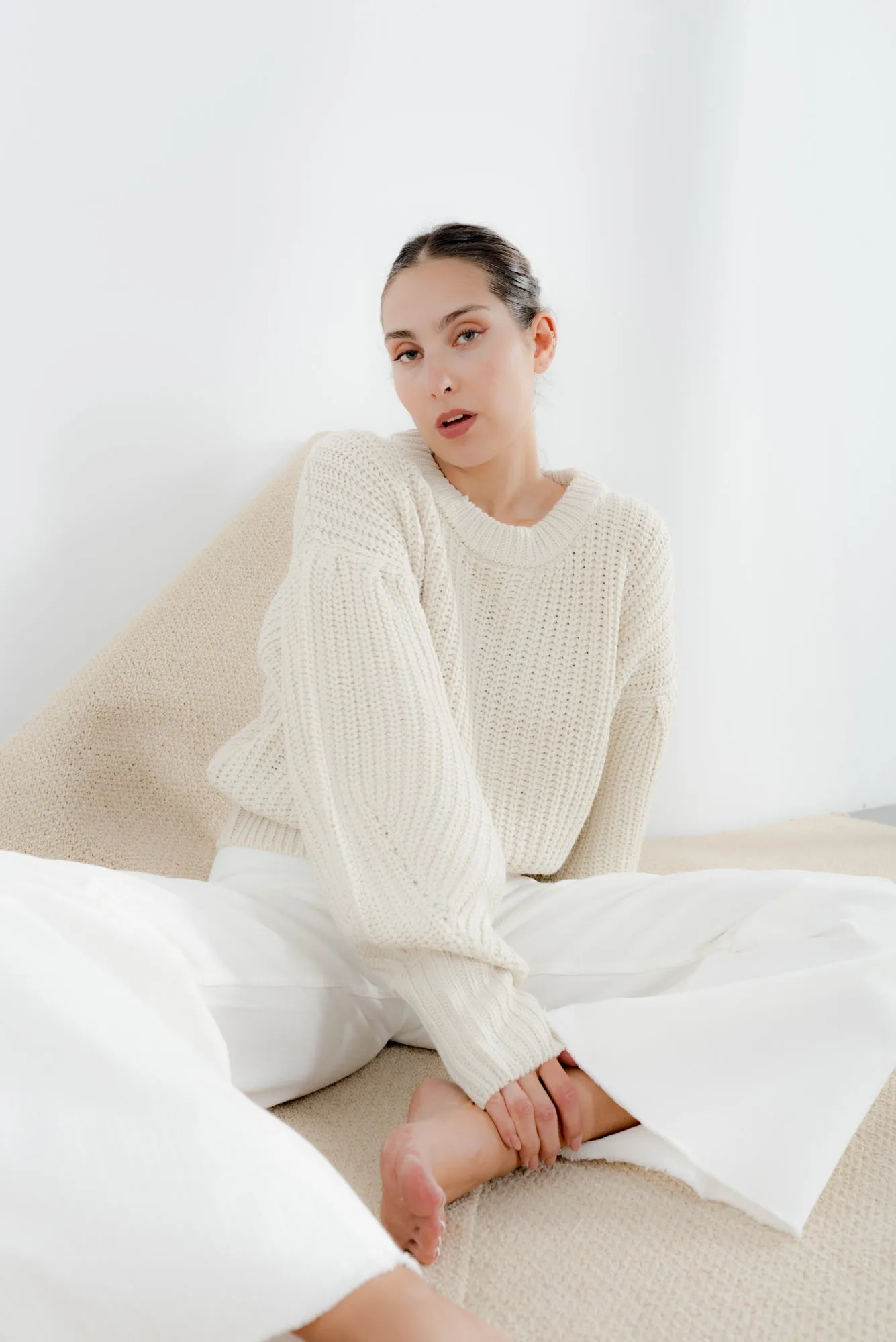Maglia in jersey, maniche a sbuffo oversize