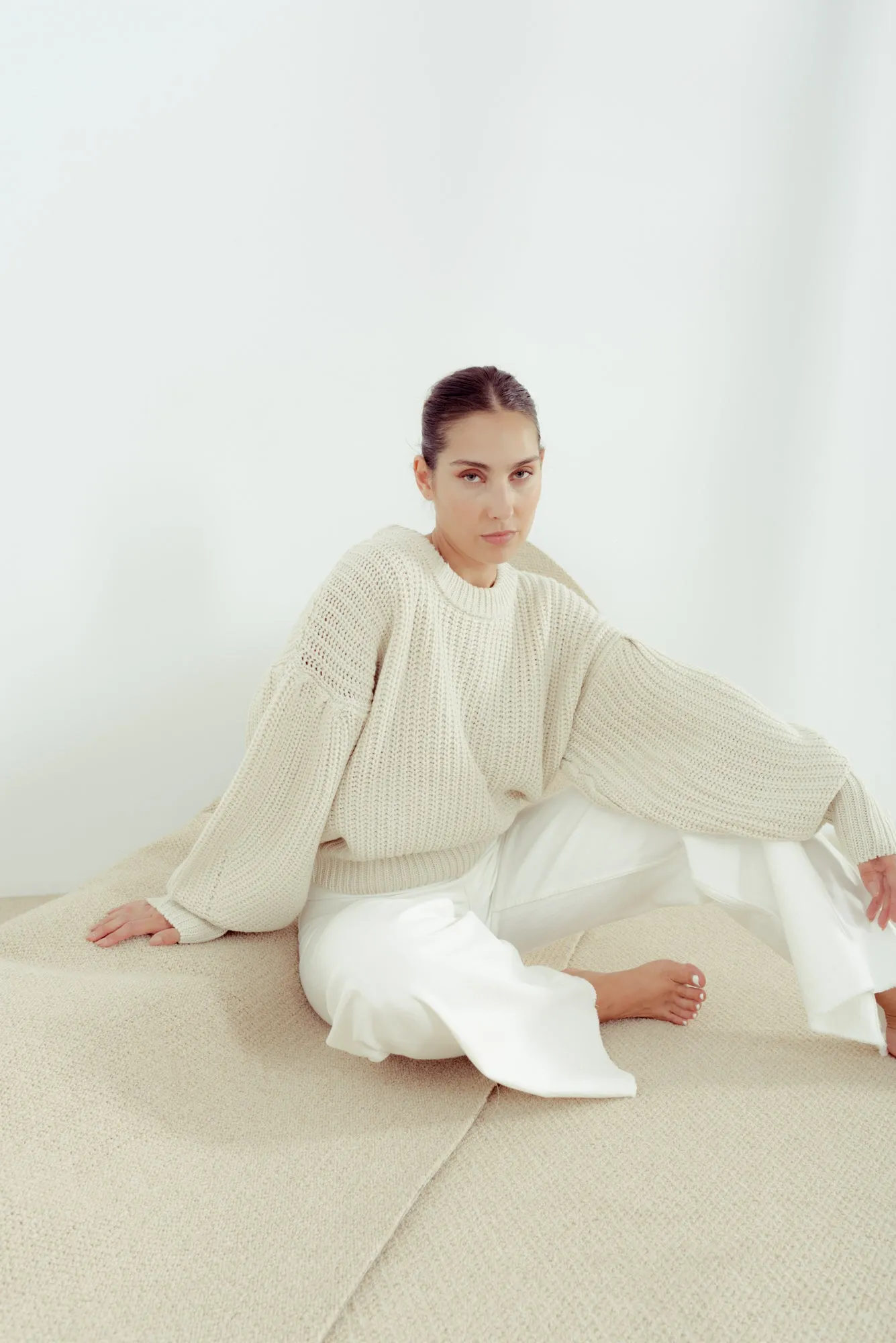 Maglia in jersey, maniche a sbuffo oversize