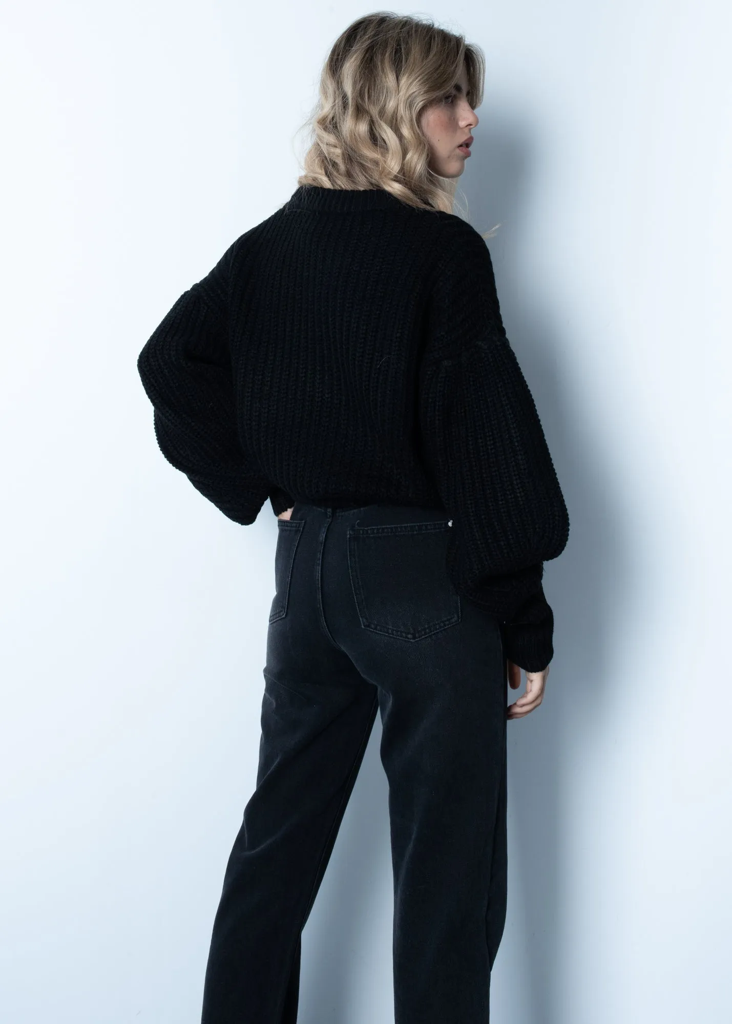 Maglia in jersey, maniche a sbuffo oversize