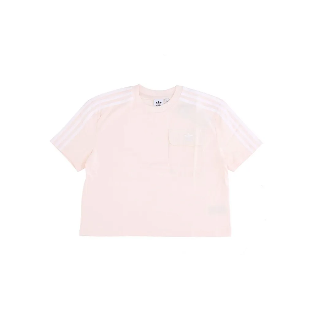 maglietta corta donna poplin pocket tee WONDER WHITE