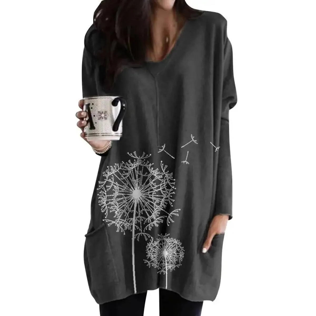 Maglietta taglia femminile Inverno Camicie da donna Taglie Taglie Camicia ampia Maglietta invernale da donna