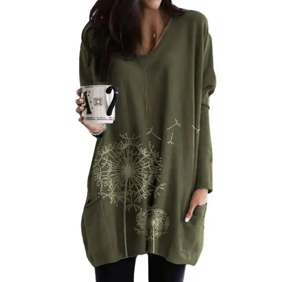 Maglietta taglia femminile Inverno Camicie da donna Taglie Taglie Camicia ampia Maglietta invernale da donna