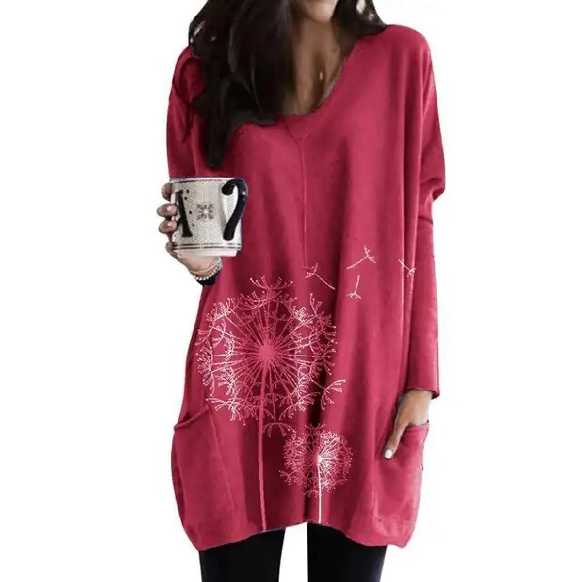 Maglietta taglia femminile Inverno Camicie da donna Taglie Taglie Camicia ampia Maglietta invernale da donna