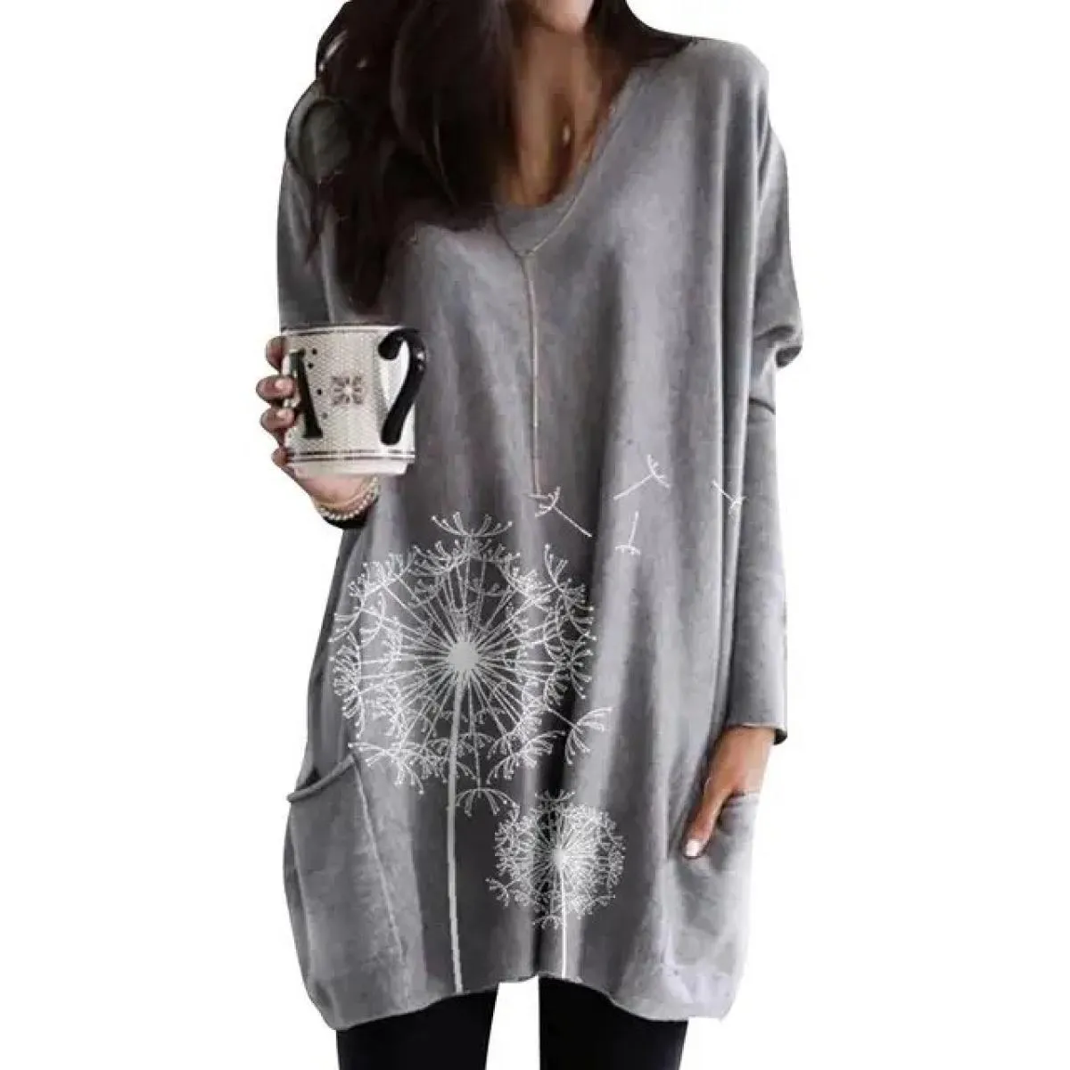 Maglietta taglia femminile Inverno Camicie da donna Taglie Taglie Camicia ampia Maglietta invernale da donna