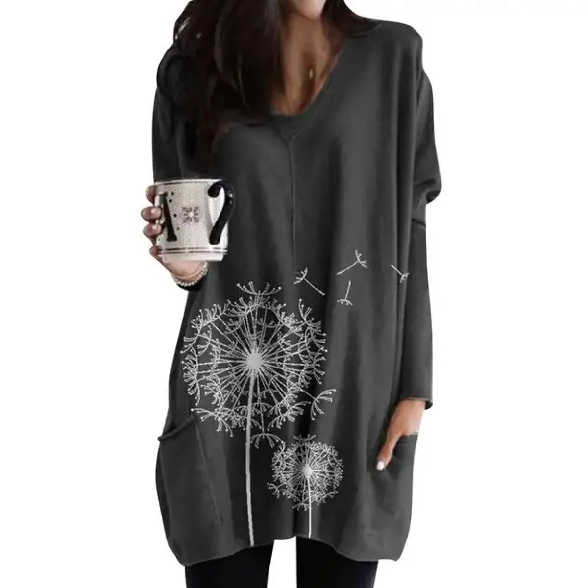 Maglietta taglia femminile Inverno Camicie da donna Taglie Taglie Camicia ampia Maglietta invernale da donna