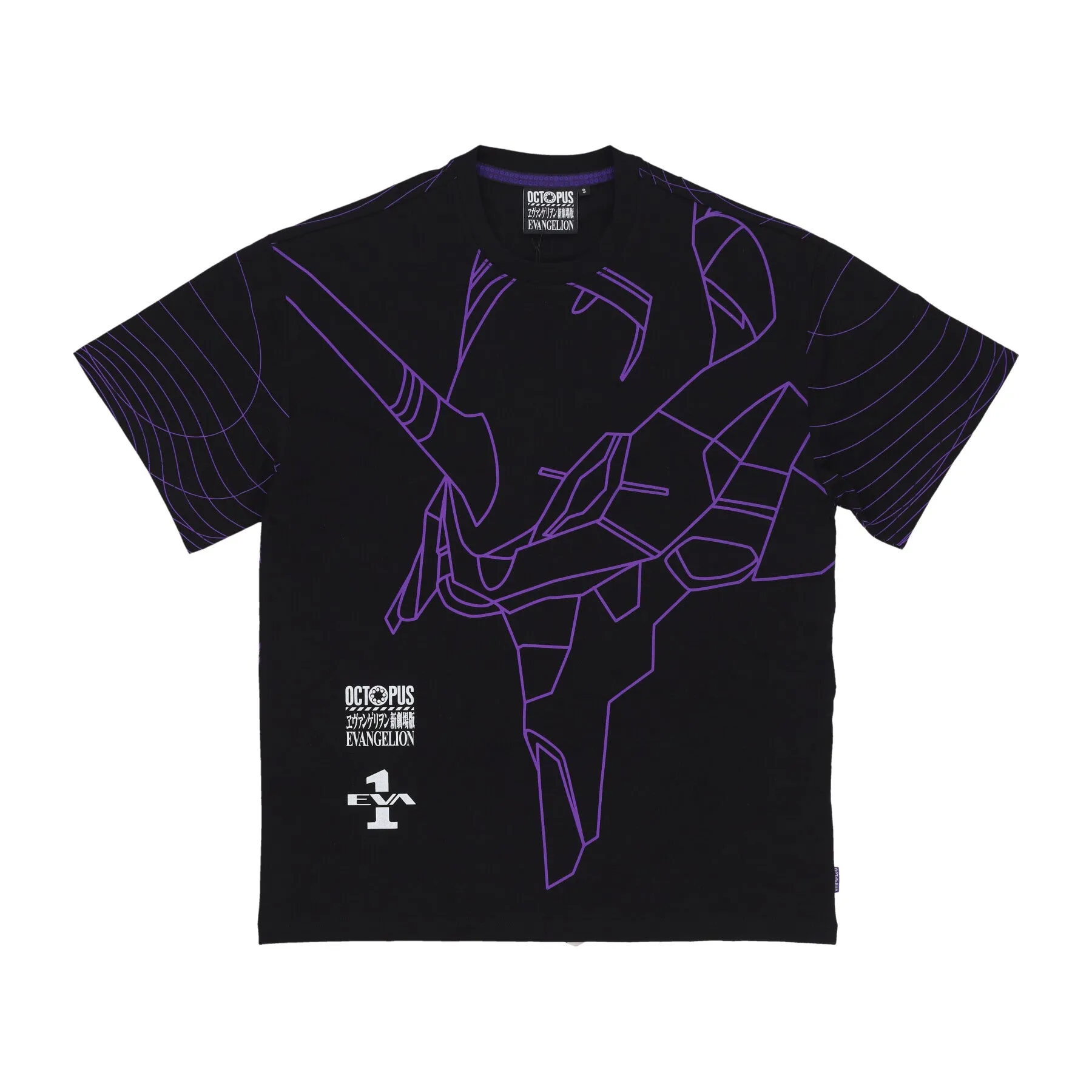Maglietta Uomo Evangelion 01 Flowing Octopus Tee Black