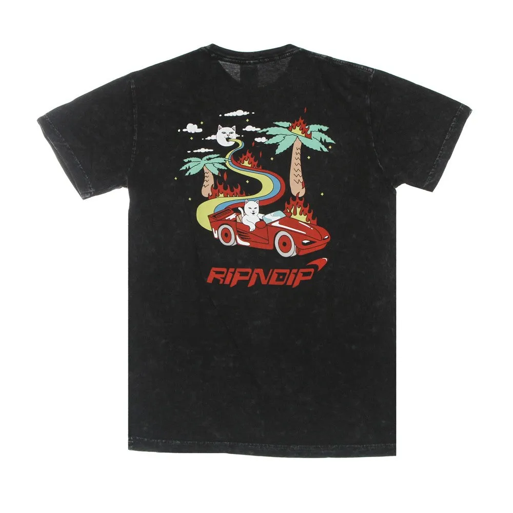 Maglietta Uomo Hell Racer Tee Black Mineral Wash
