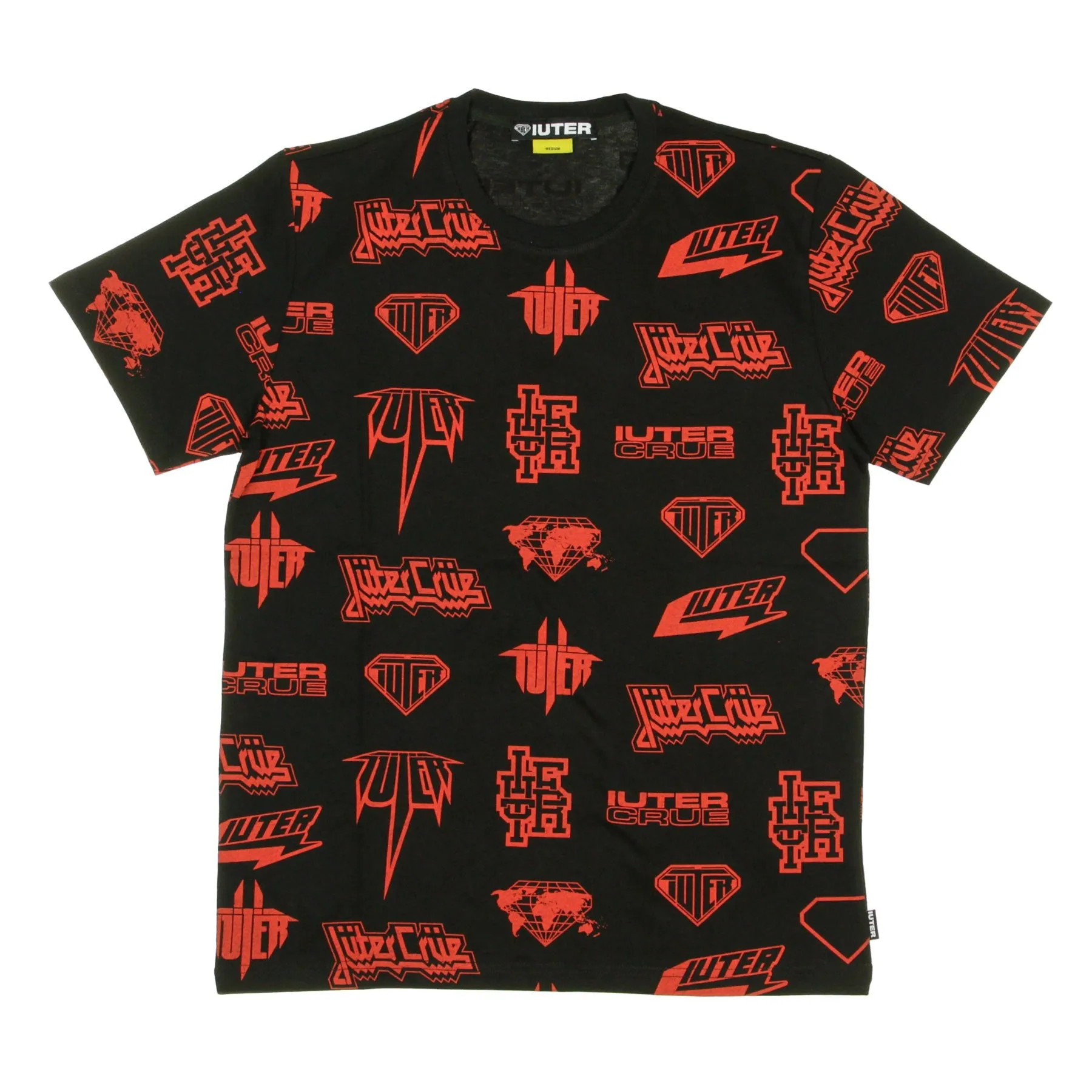 Maglietta Uomo Horns Allover Tee Black