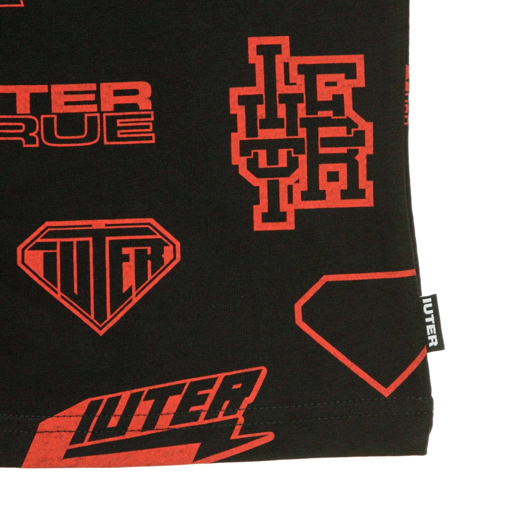 Maglietta Uomo Horns Allover Tee Black