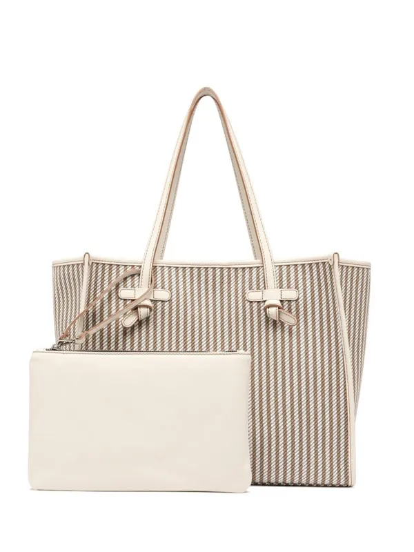 Marcella shopping bag with striped motif