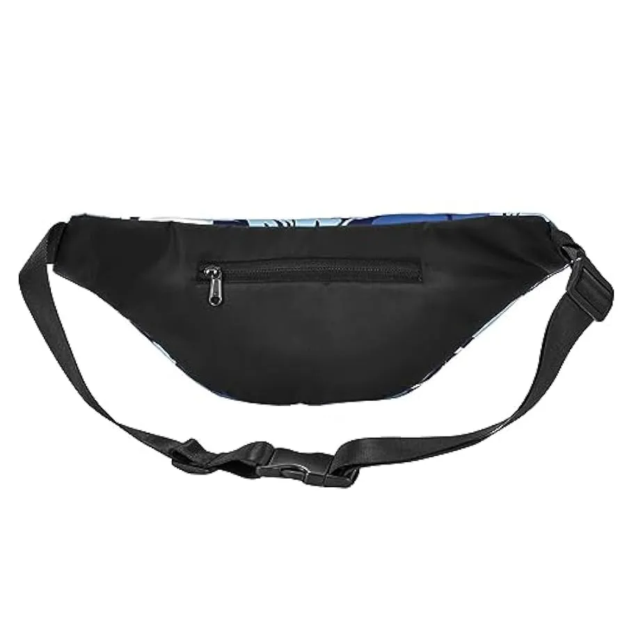 Marsupio con ibisco blu per donne uomini marsupio cintura regolabile casual marsupio marsupio per viaggi escursionismo marsupio,