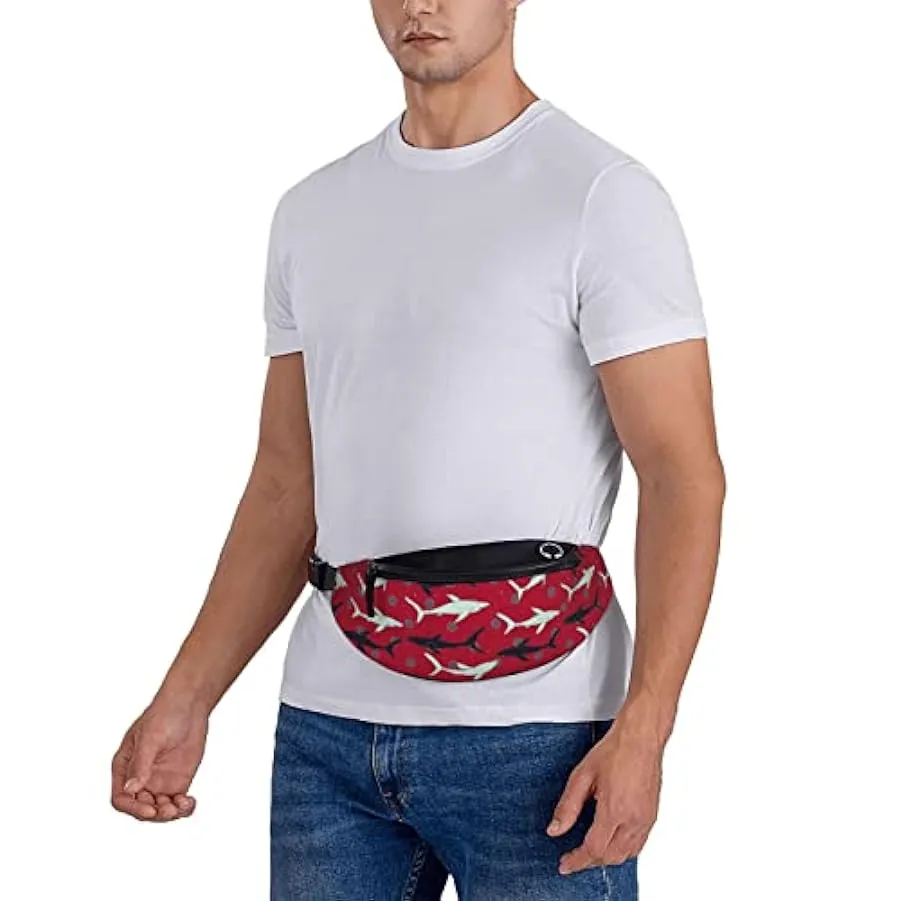 Marsupio da escursionismo Sharks Red Polka Crossbody Marsupio Marsupio leggero 227486556