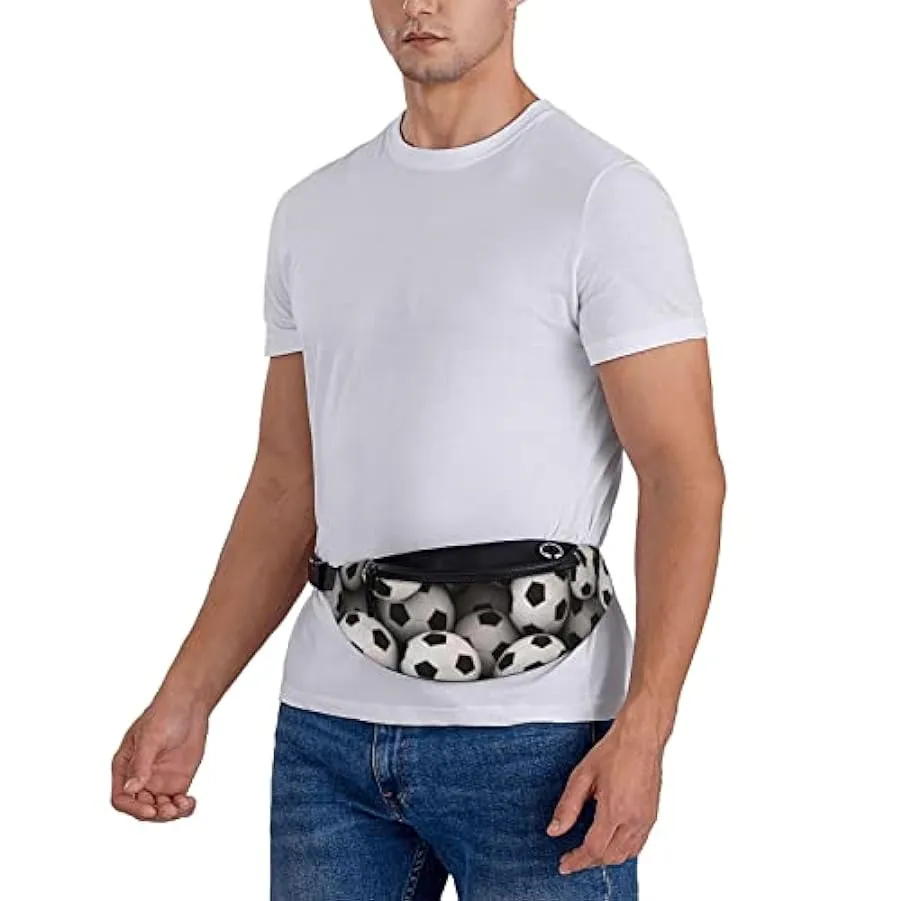 Marsupio stampato con motivo di calcio marino, marsupio, marsupio, Nero , Taglia unica 227902762