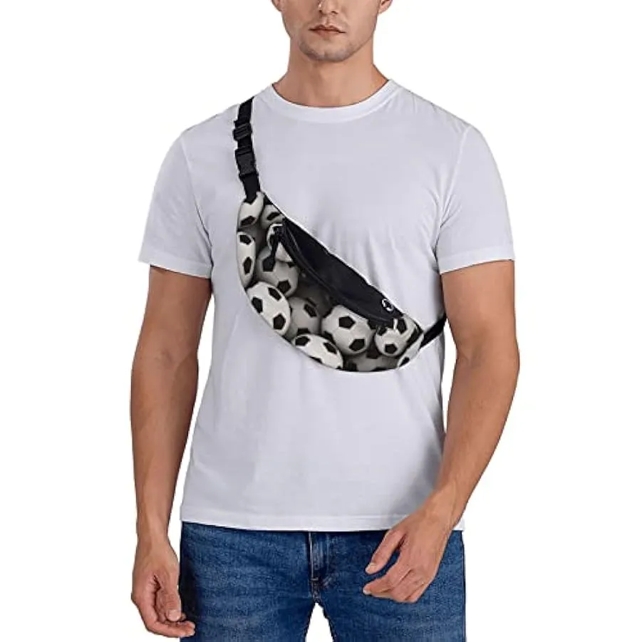 Marsupio stampato con motivo di calcio marino, marsupio, marsupio, Nero , Taglia unica 227902762