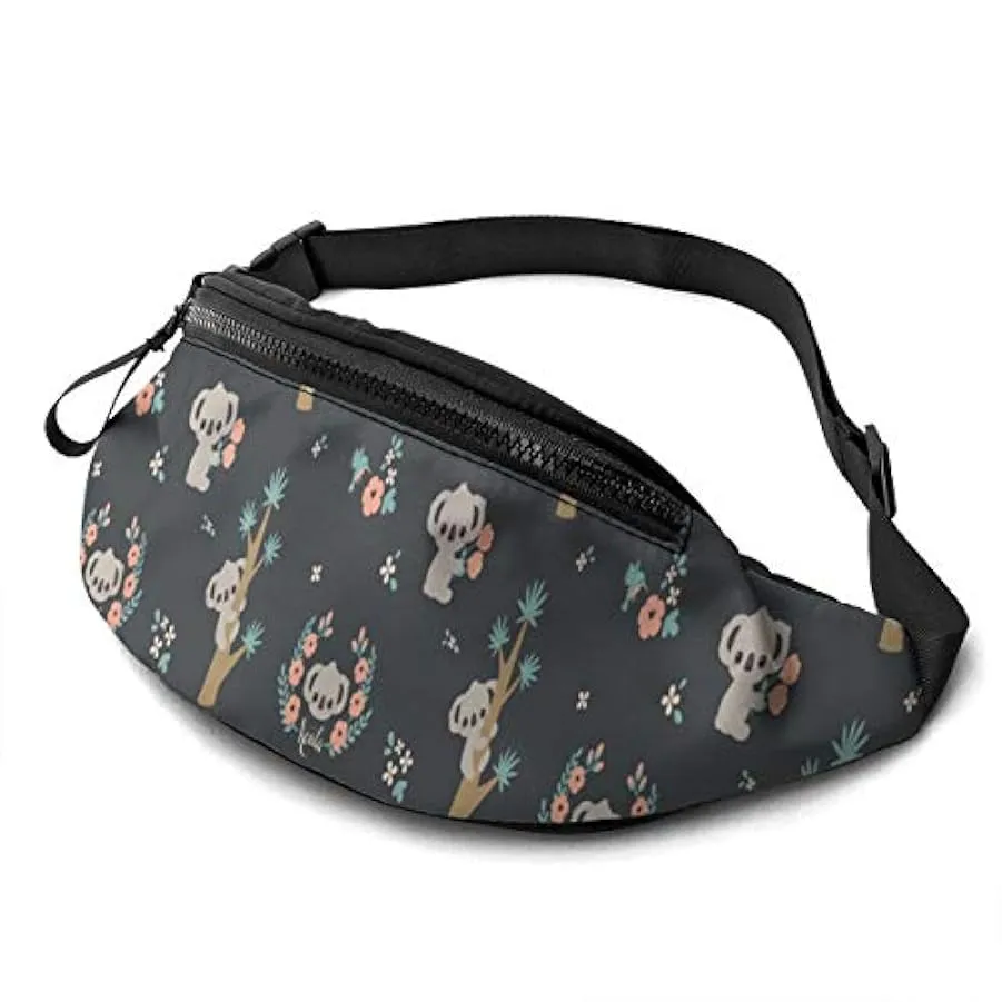 Marsupio,Marsupio Koala con foro per le cuffie Marsupio Tasca a tracolla regolabile Marsupio alla moda per donna Uomo Bambini Al