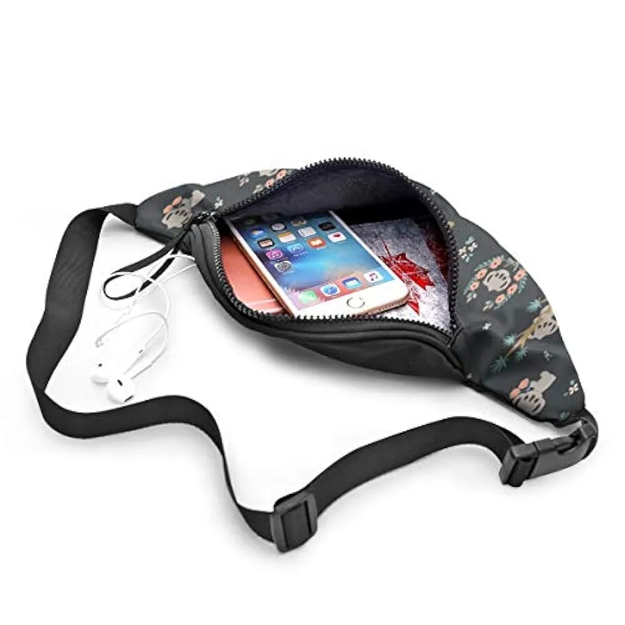 Marsupio,Marsupio Koala con foro per le cuffie Marsupio Tasca a tracolla regolabile Marsupio alla moda per donna Uomo Bambini Al