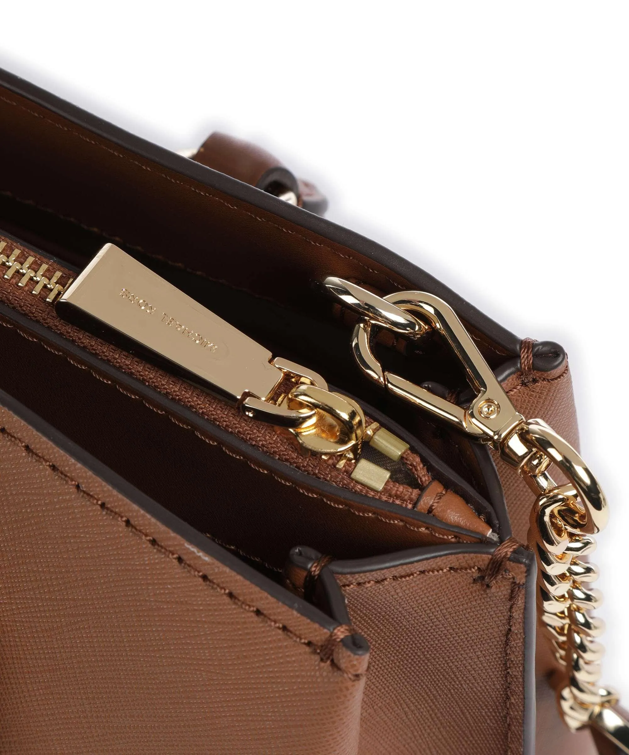  Michael Kors Graham Borsa a mano pelle di vacchetta saffiano marrone  
