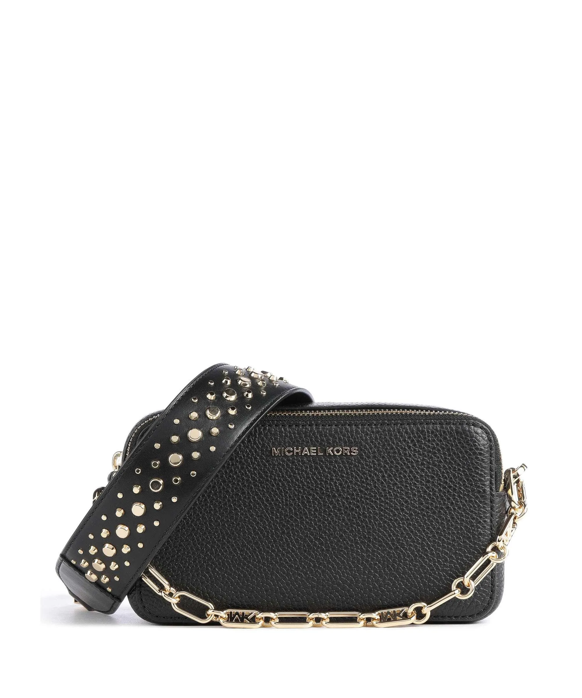  Michael Kors Jet Set Borsa a tracolla pelle di vacchetta grana nero  