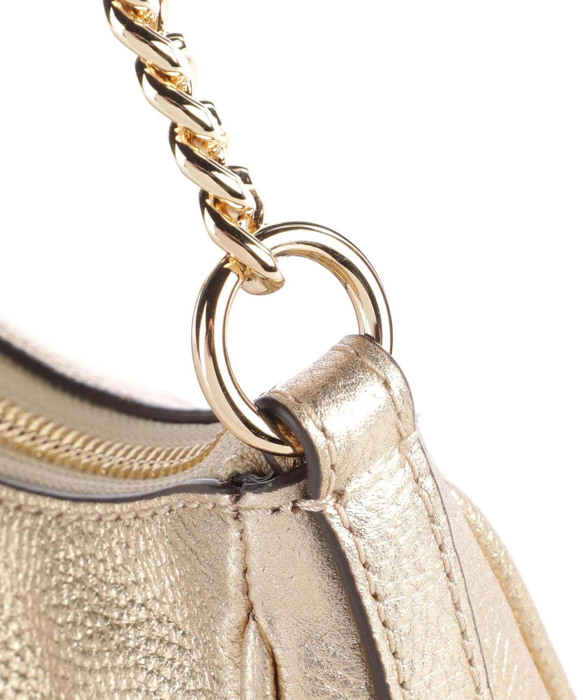  Michael Kors Jet Set Charm Borsa a spalla pelle di vacchetta grana oro  