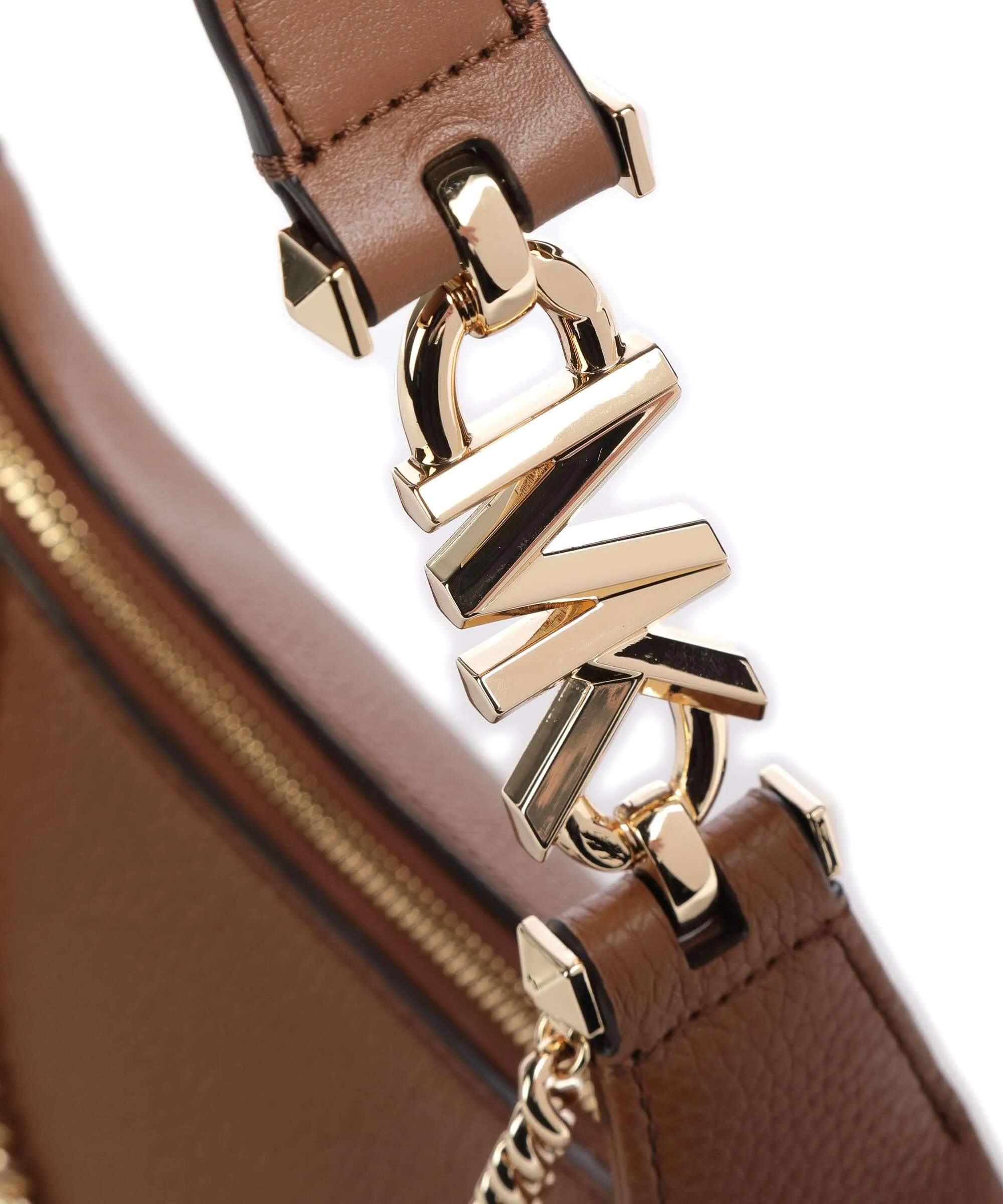  Michael Kors Piper Borsa a spalla pelle di vacchetta grana marrone  
