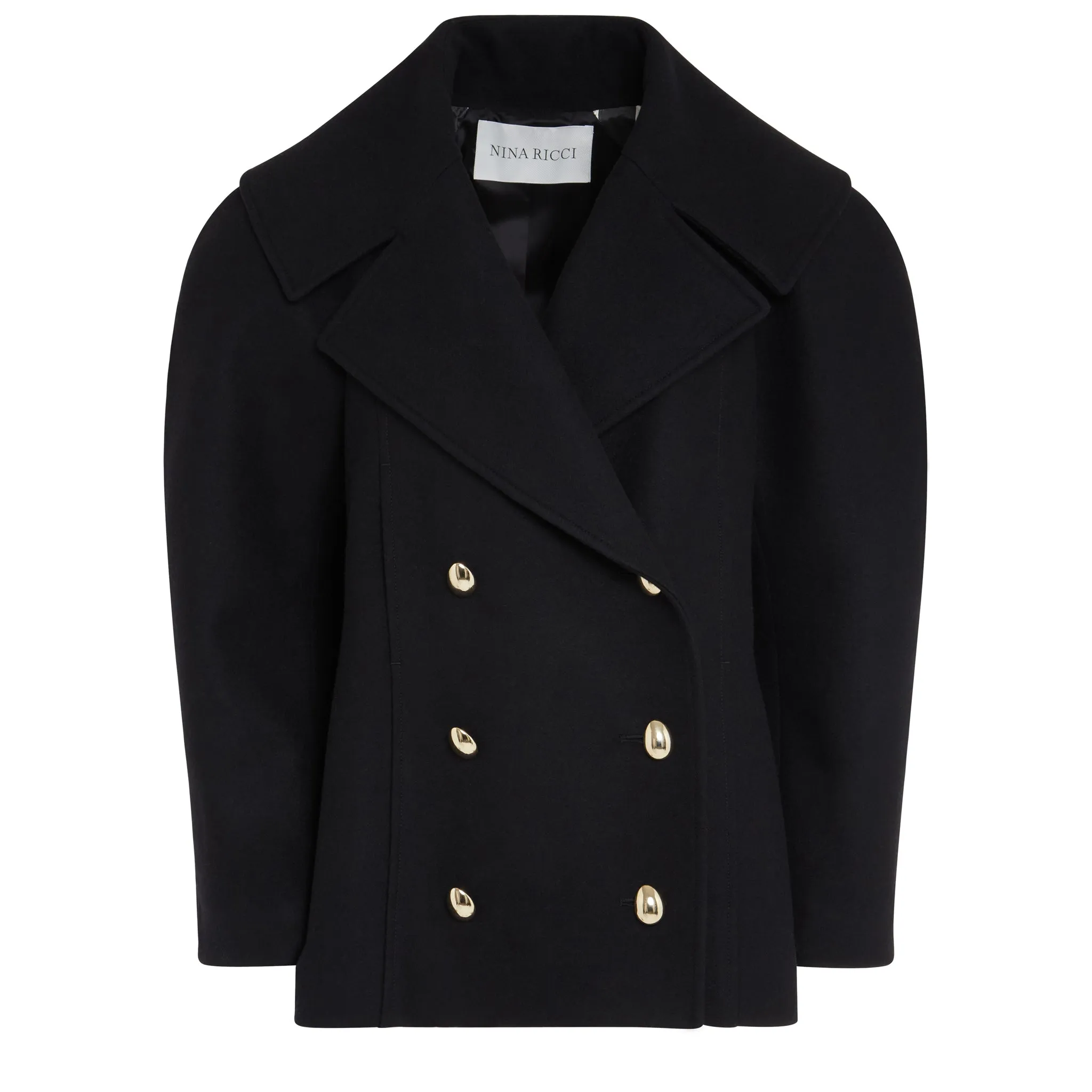 NINA RICCI  Cappotto oversize in lana nero