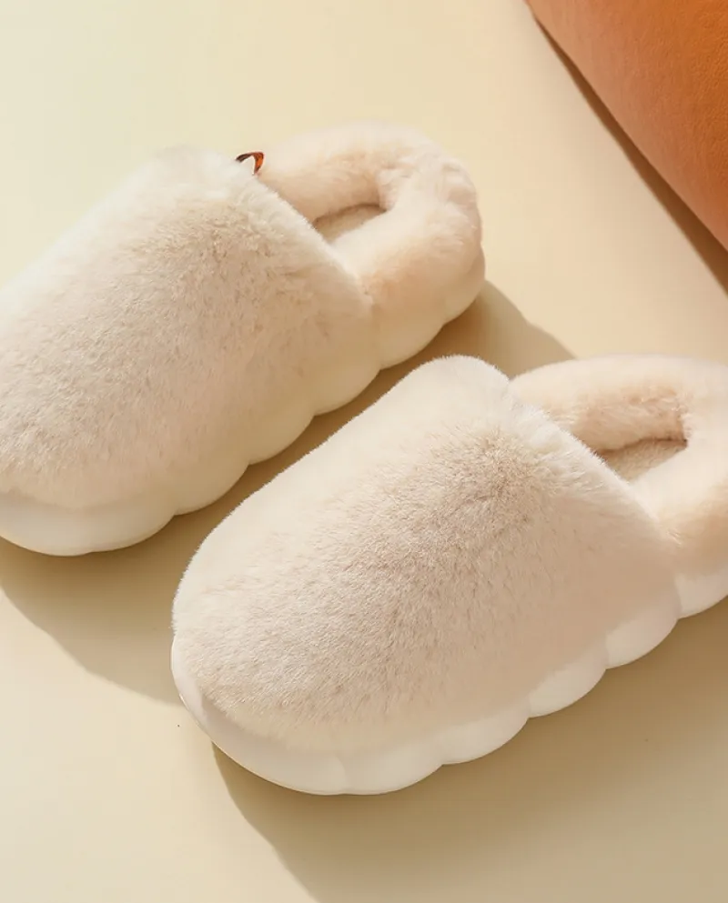 Nuove pantofole in cotone Pantofole in peluche da donna per la casa invernale calda e carina con fondo spesso