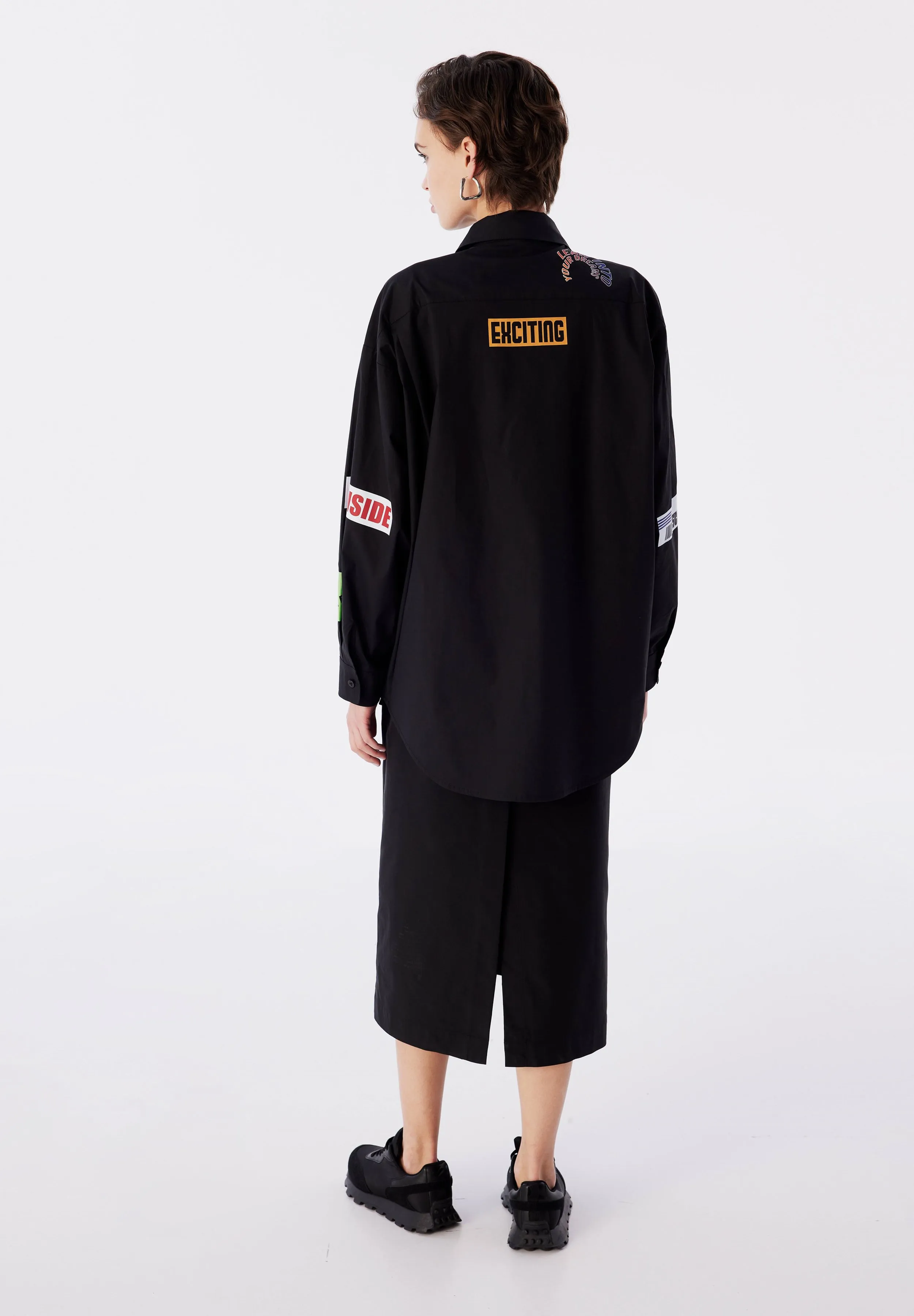 OVERSIZE VISUAL AND SLOGAN  - Camicia
