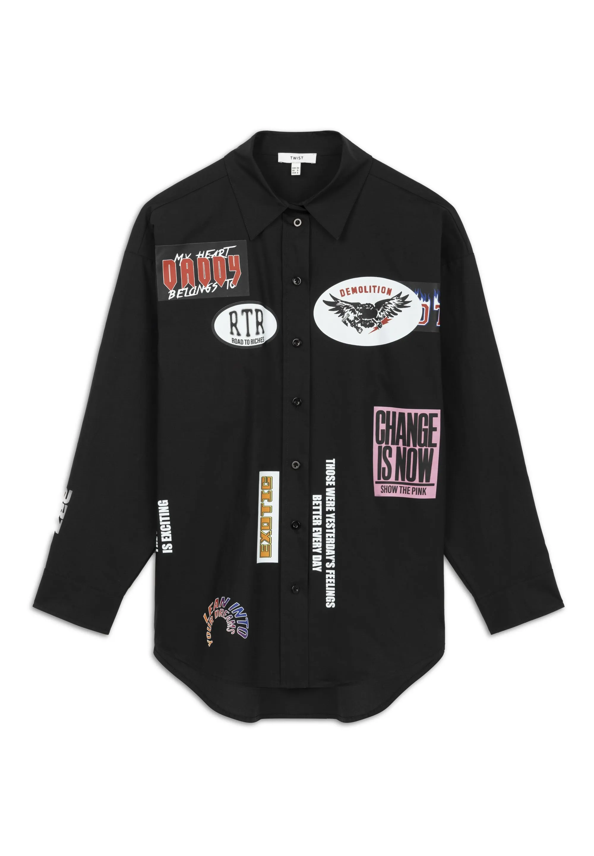 OVERSIZE VISUAL AND SLOGAN  - Camicia