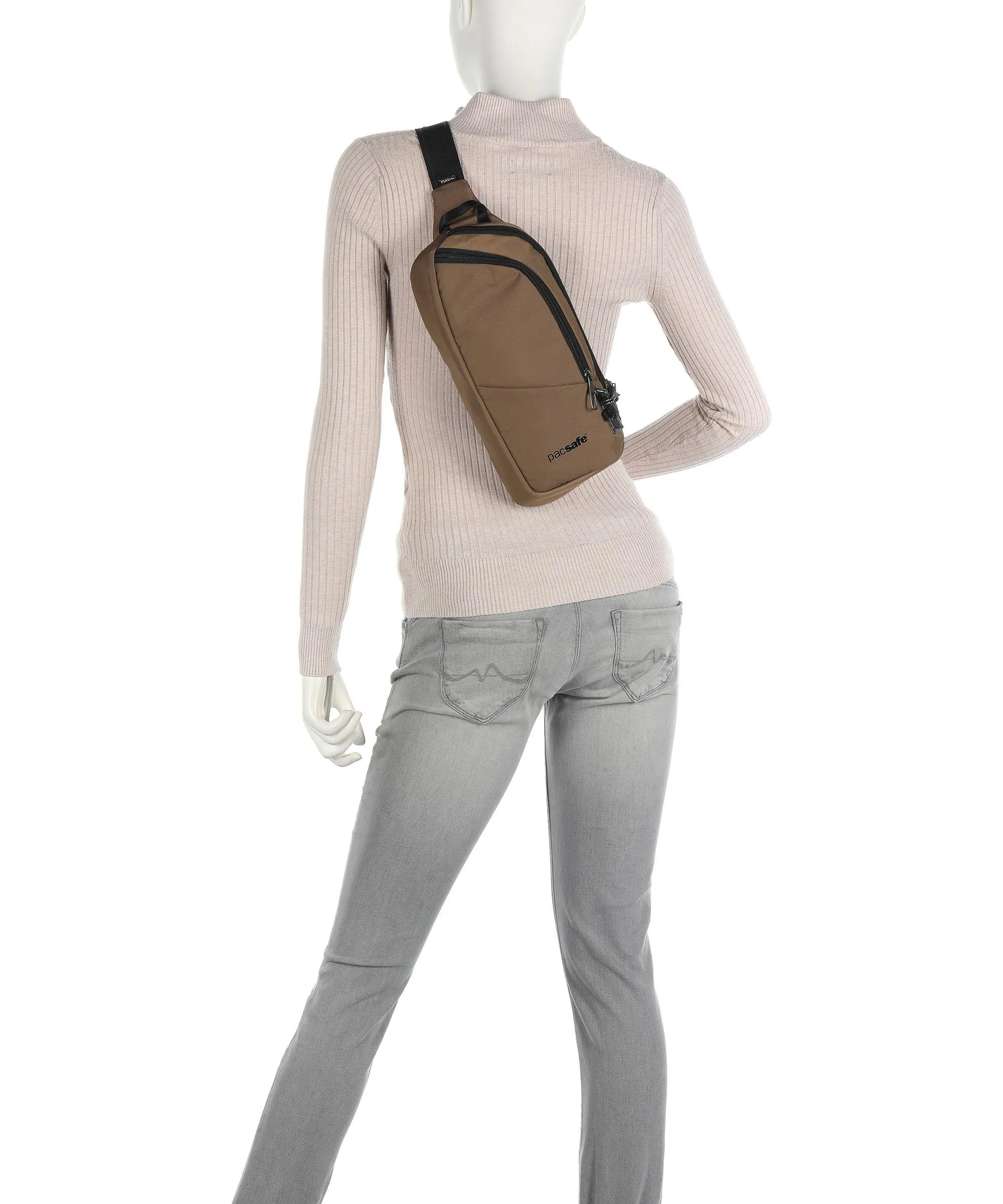  Pacsafe Vibe 150 Borsa sling poliestere, nylon marrone  