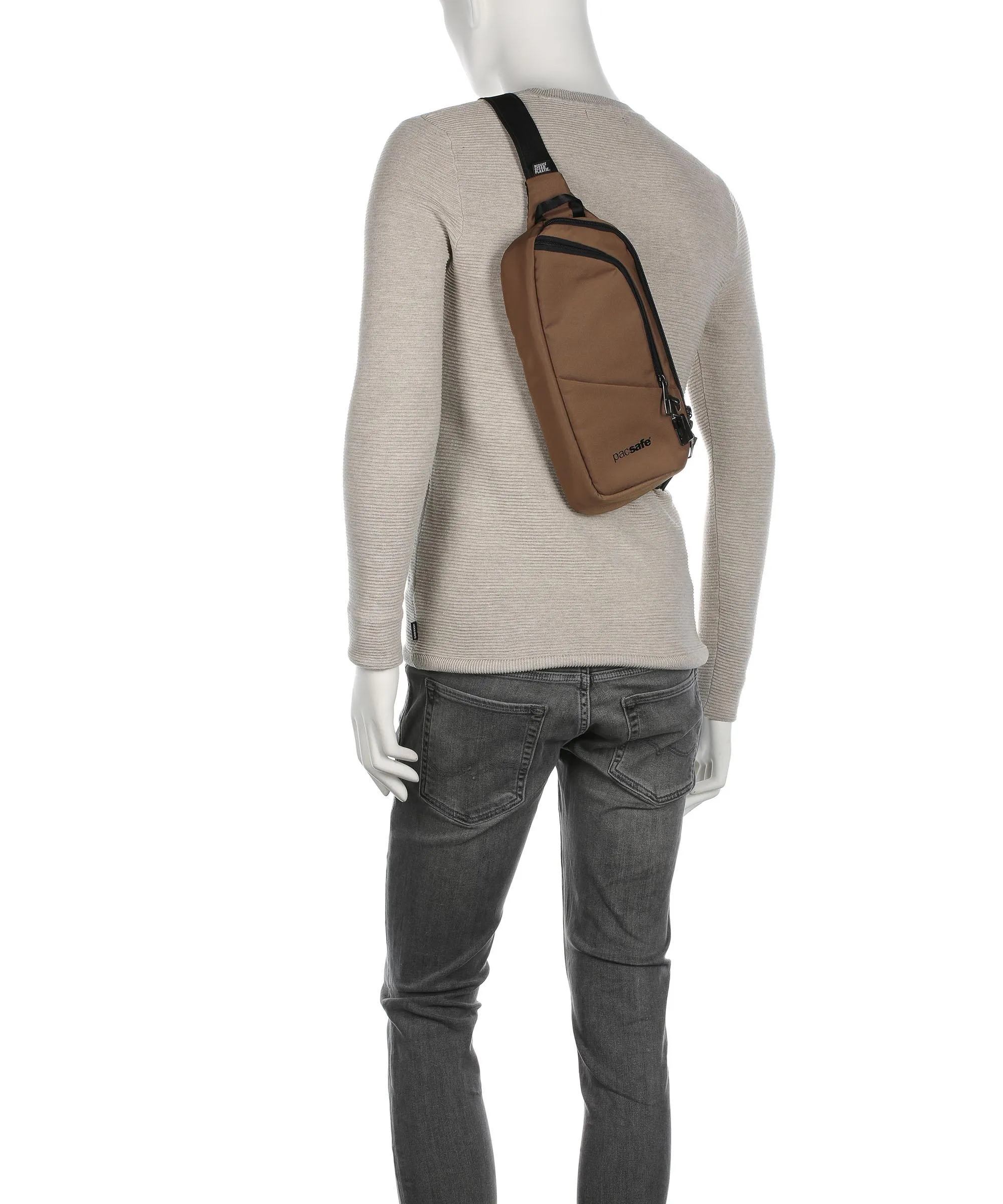  Pacsafe Vibe 150 Borsa sling poliestere, nylon marrone  