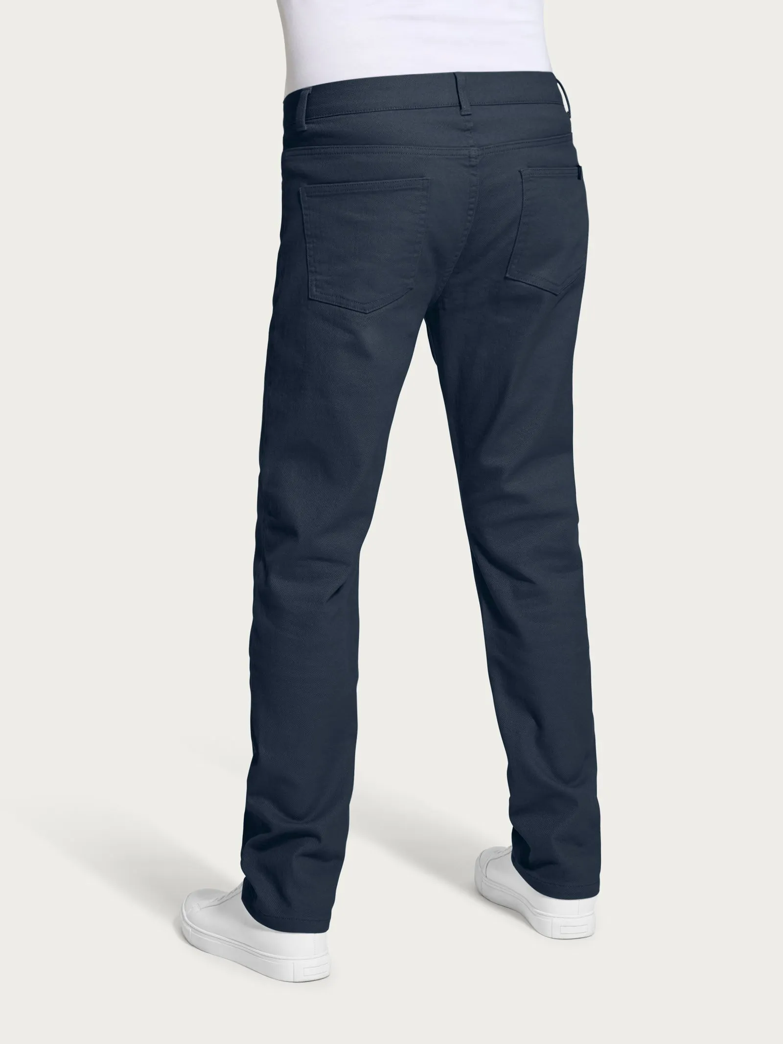 Pantalone 5 tasche in Raw Twill di cotone elasticizzato - India Ink
