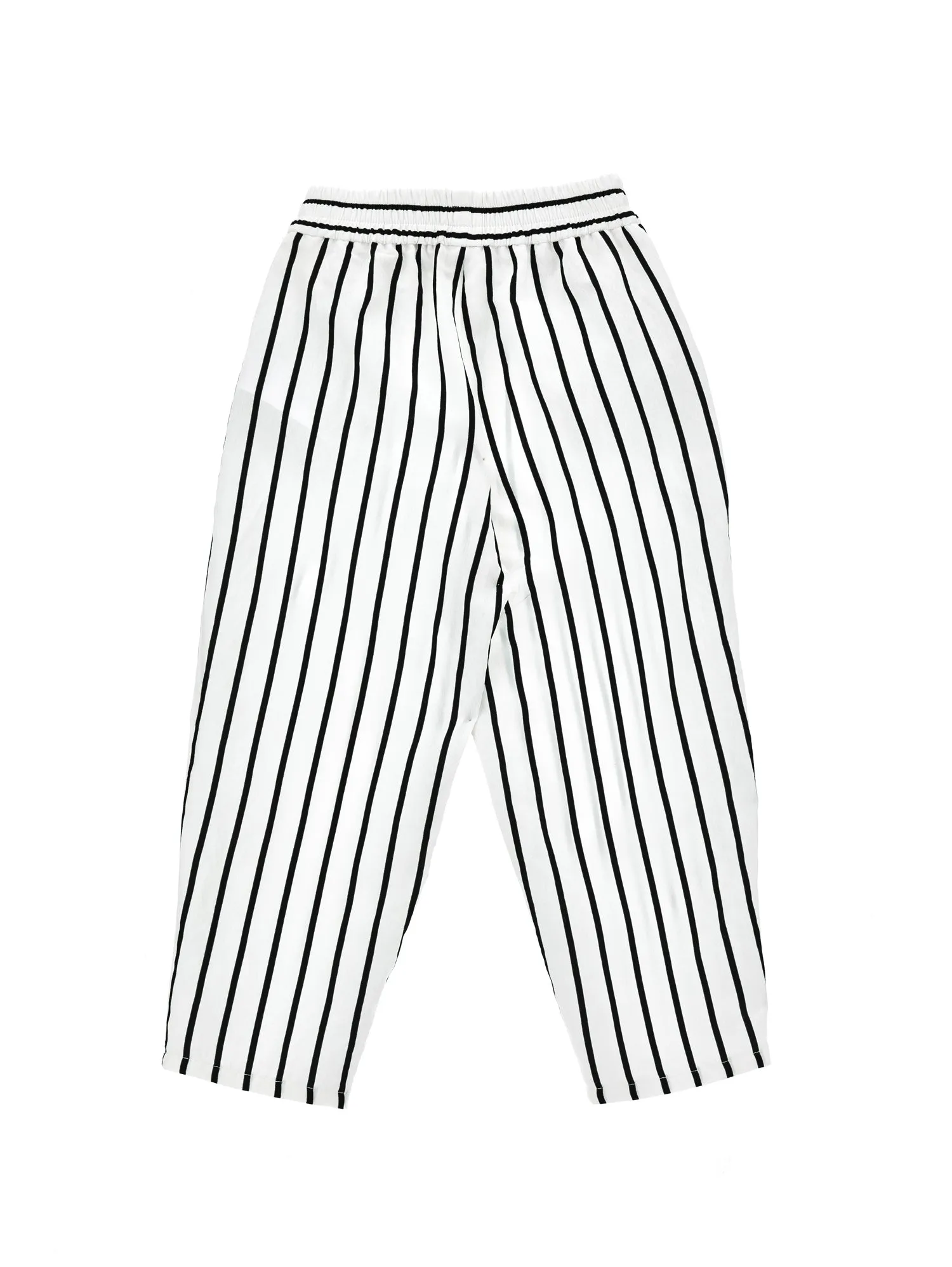 Pantalone a righe bianco/nero per bambina