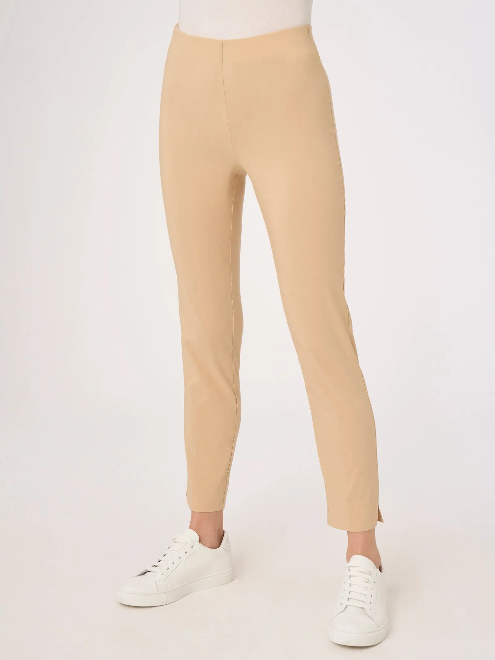 Pantalone capri con spacchetti in Super Fresh - Deep Lake