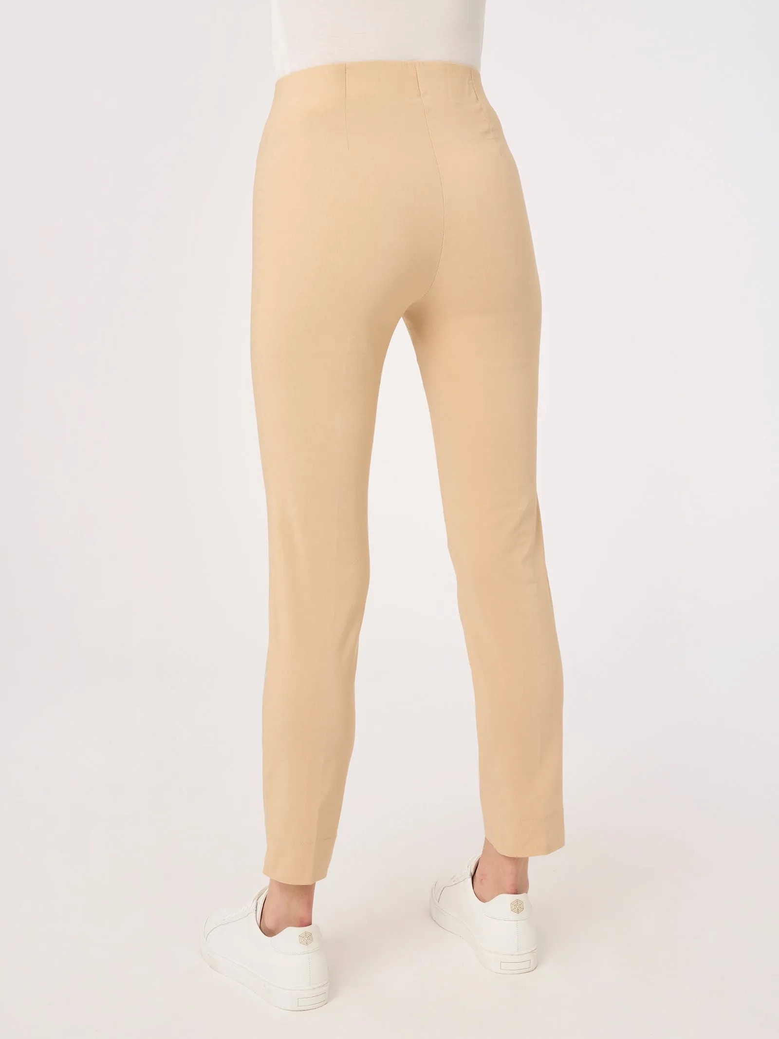 Pantalone capri con spacchetti in Super Fresh - Deep Lake