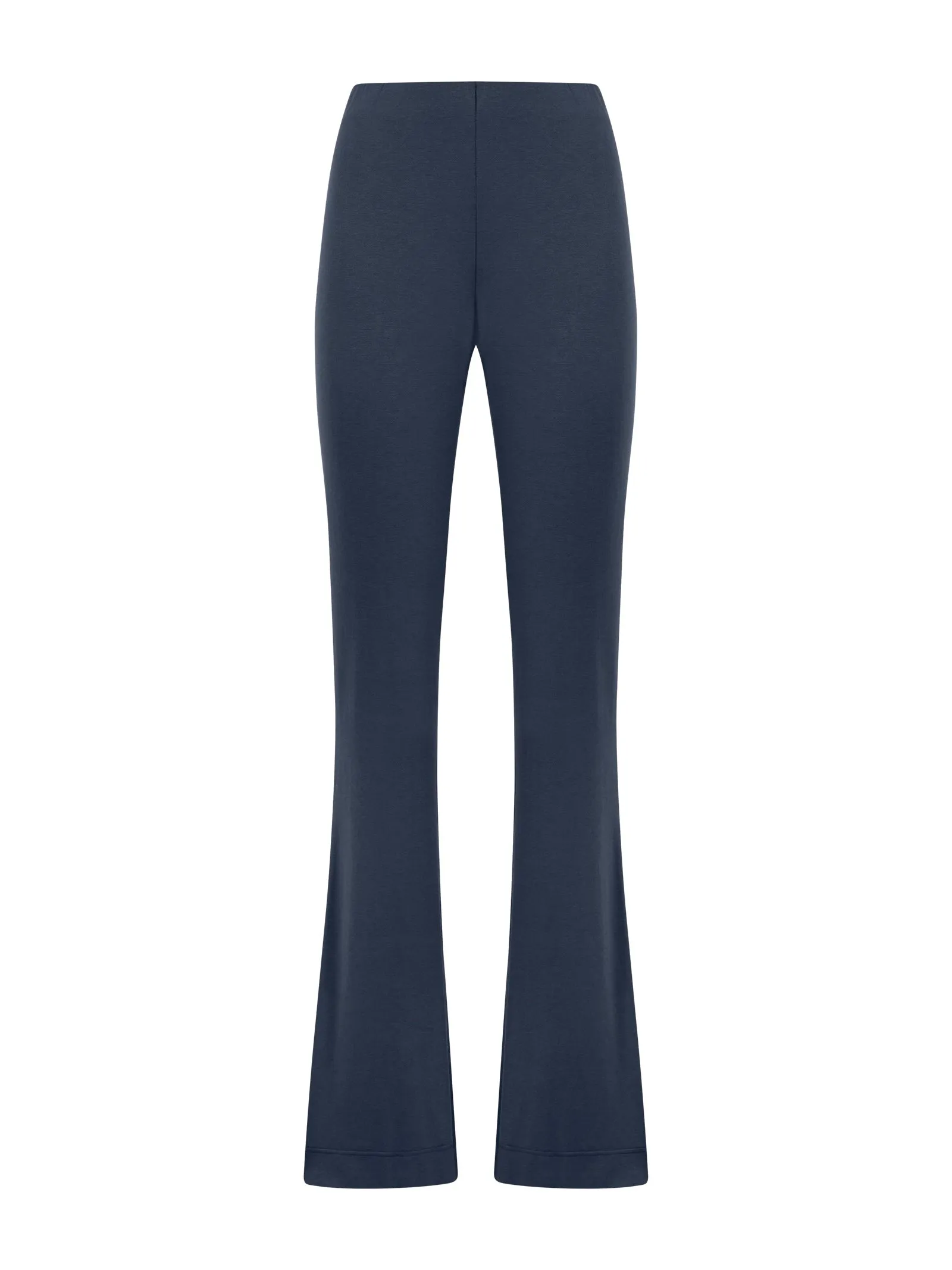 Pantalone Flare in jersey di viscosa crêpe - Bleu
