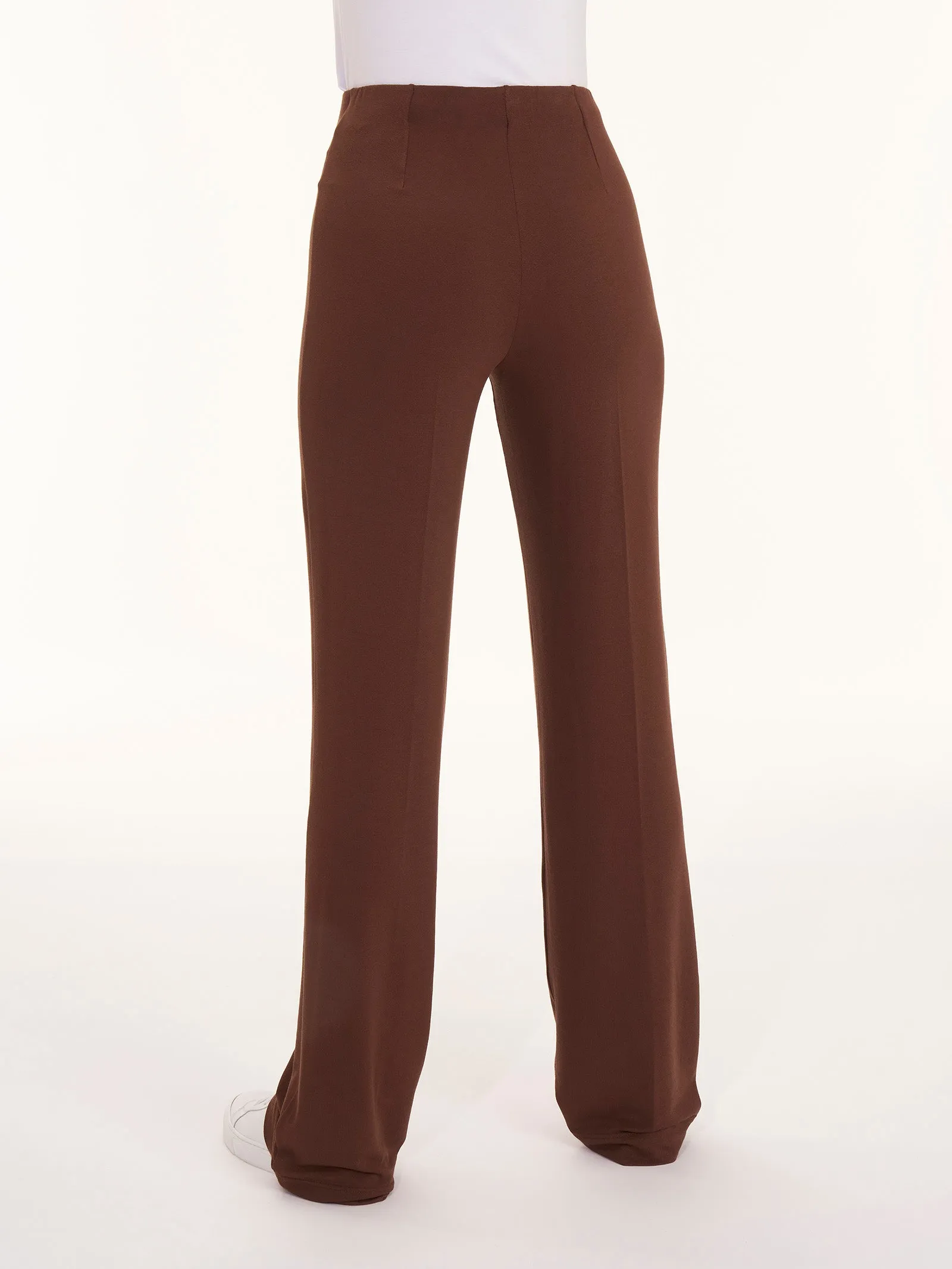 Pantalone in jersey di viscosa crêpe - Cappuccino