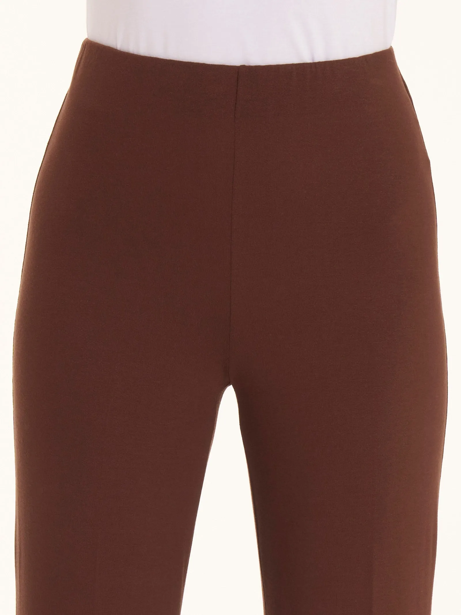 Pantalone in jersey di viscosa crêpe - Cappuccino