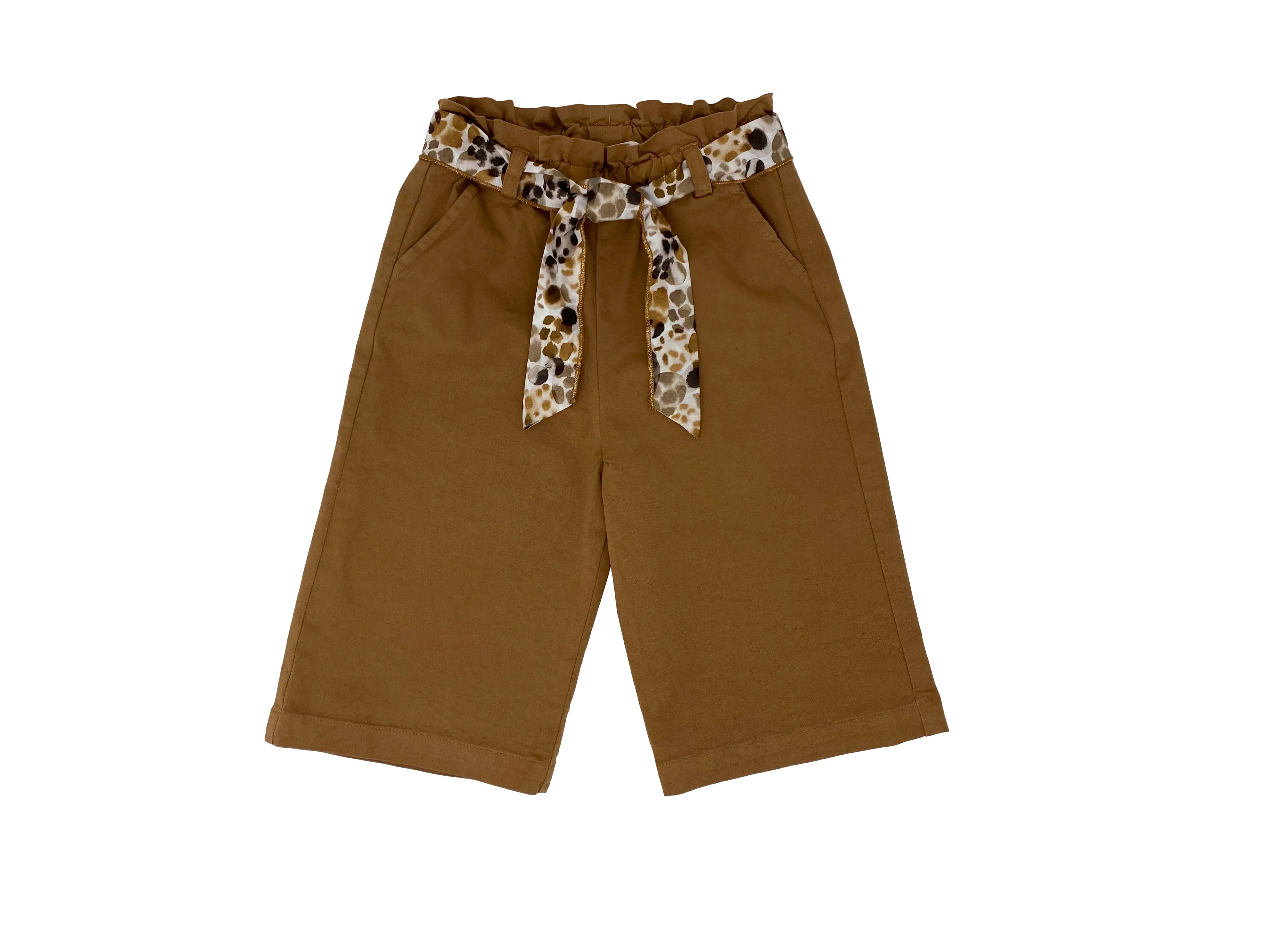 Pantalone safari con cinta per neonata e bambina