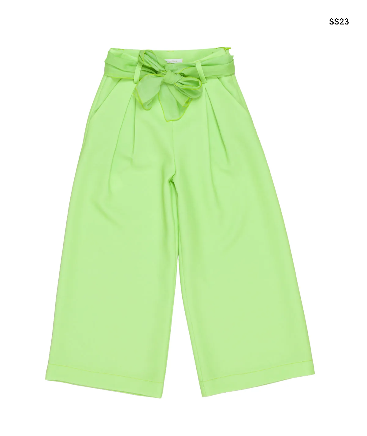 Pantalone verde con cinta per bambina