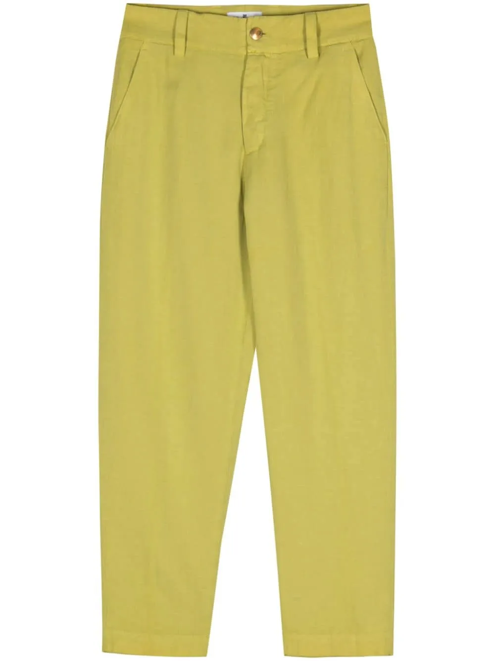 Pantaloni affusolati in twill in verde - donna