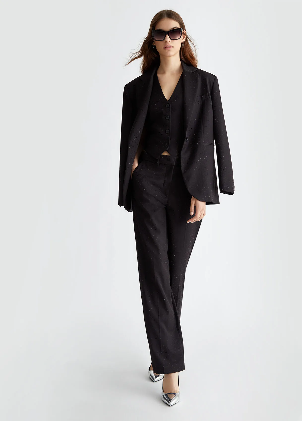 Pantaloni chino in twill