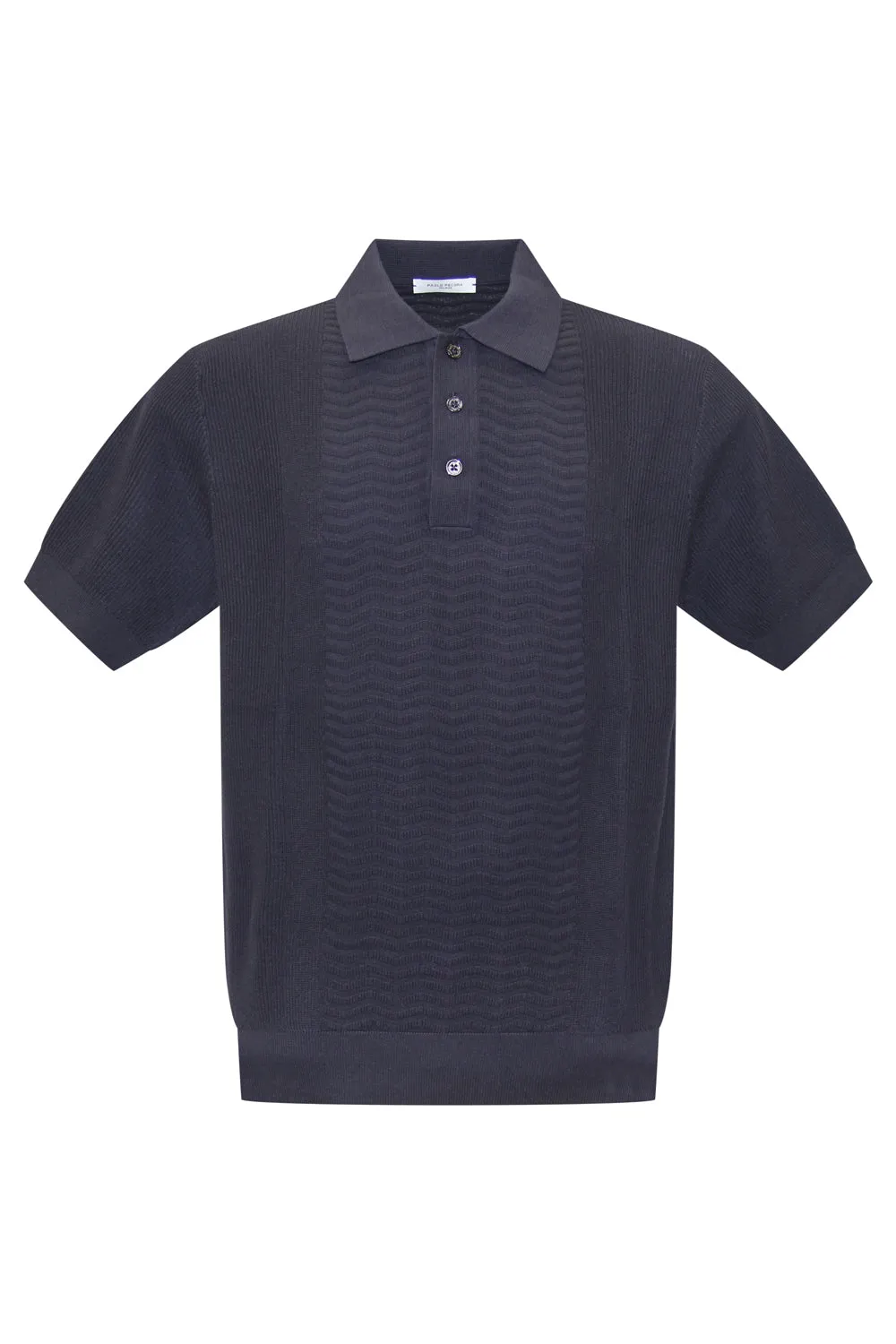 PAOLO PECORA Polo in cotone crepe extrafine
