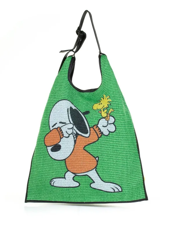Picasso Snoopy leather shopping bag